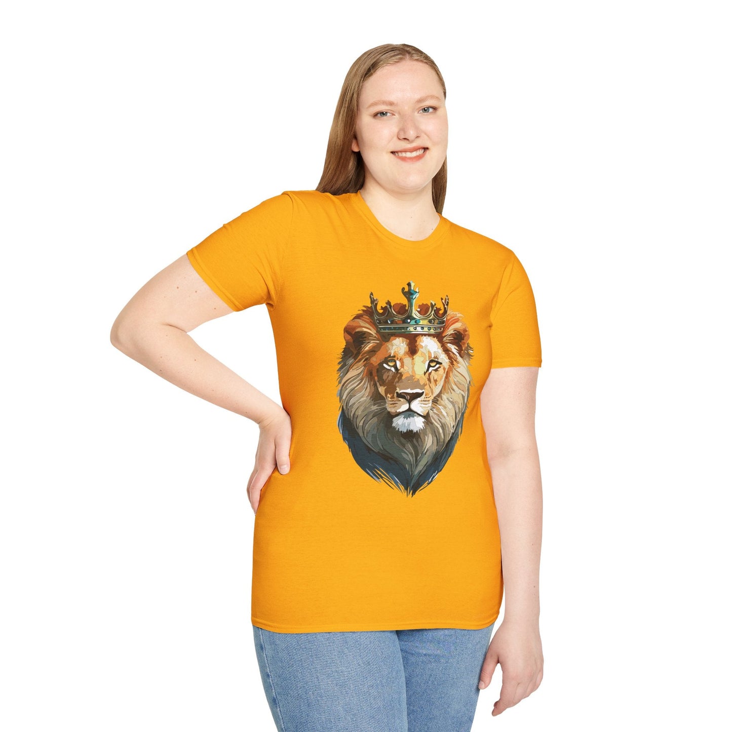 Lion Shirt Unisex Softstyle Tee Gildan 64000 100 Percent Ring Spun Cotton