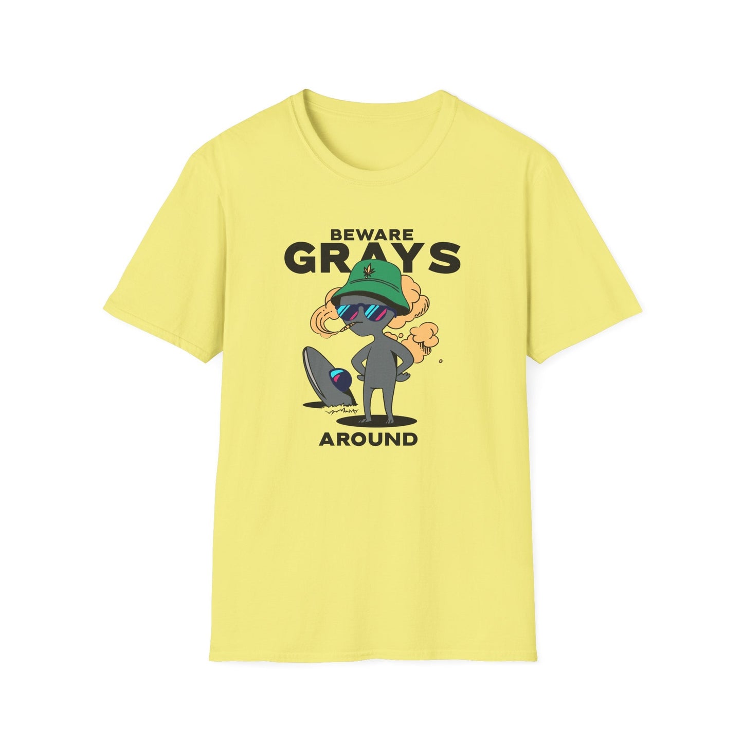 Funny Aliens UFO Graphic Unisex Cotton T-Shirt  18
