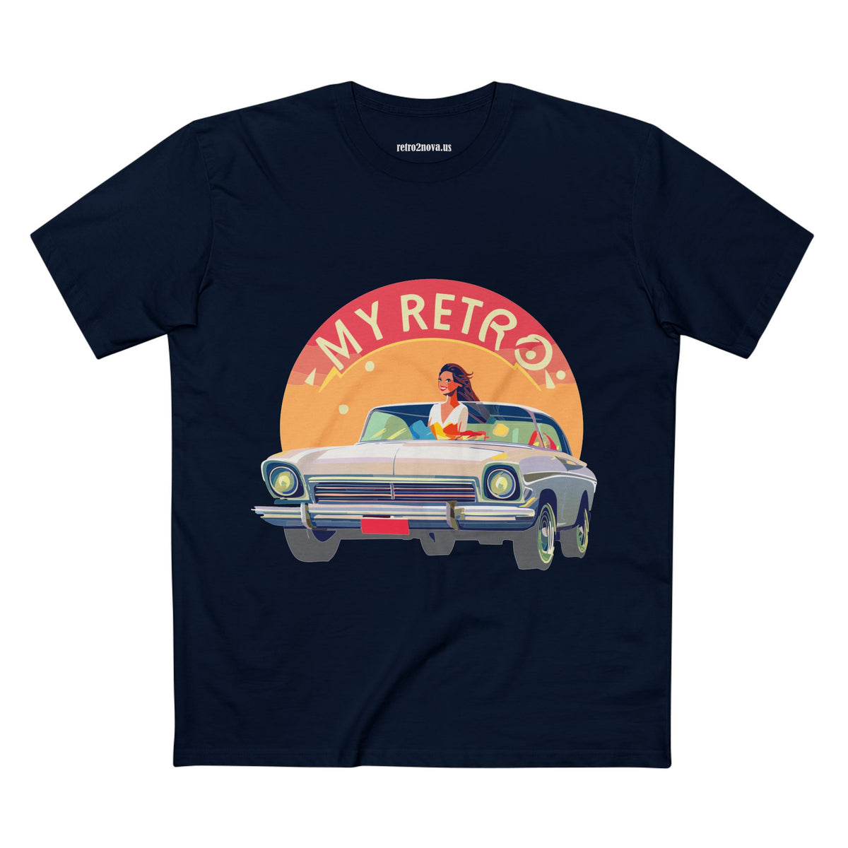 Retro Car Vintage Graphic Tee Staple Unisex 100 Cotton Tee Shirt - RC-26