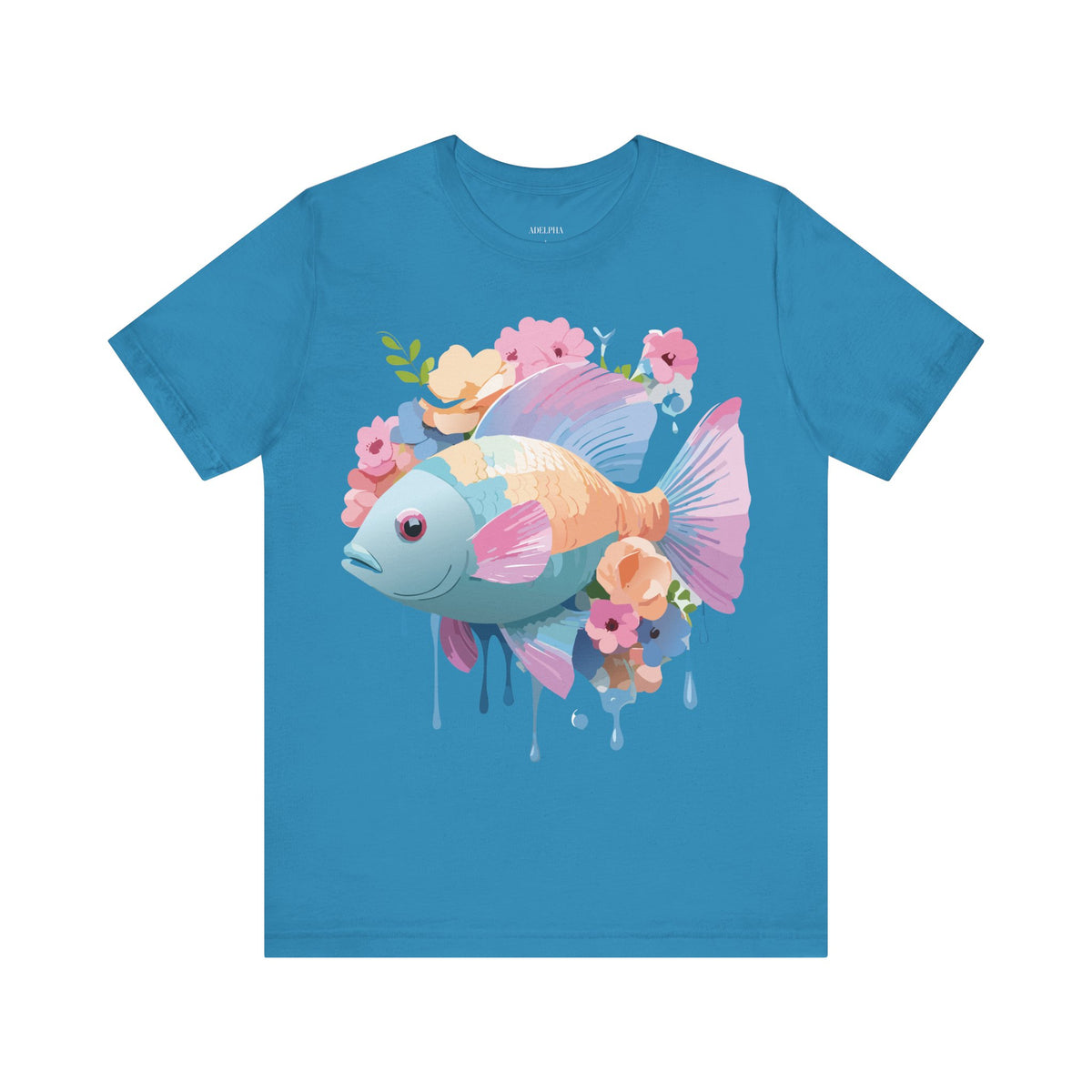 Fish Graphic Design Tee Bella+Canvas Unisex 100 Cotton Tee Shirt a108