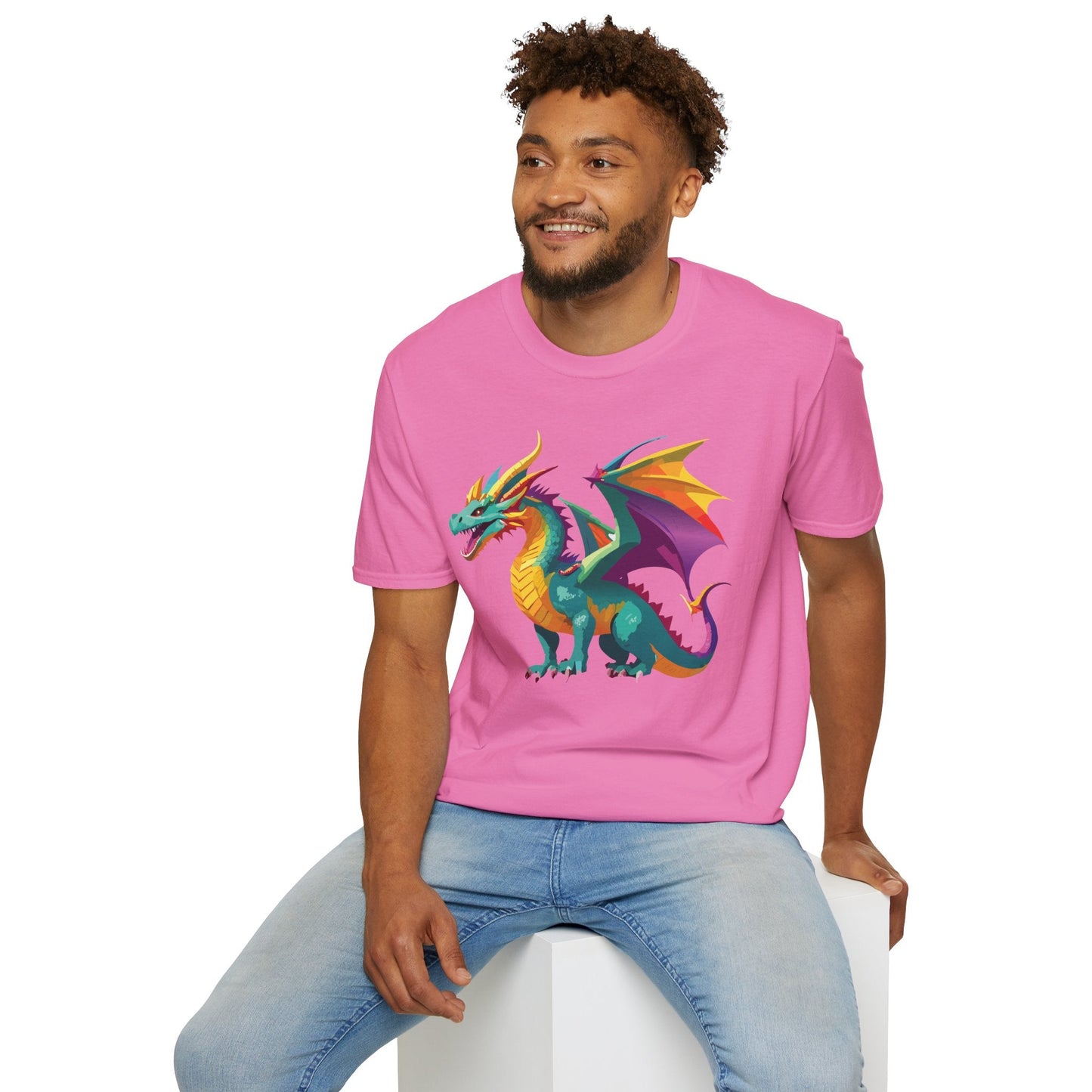 Dragon Graphic Unisex Cotton Softstyle Art Design Tee With Animals 10
