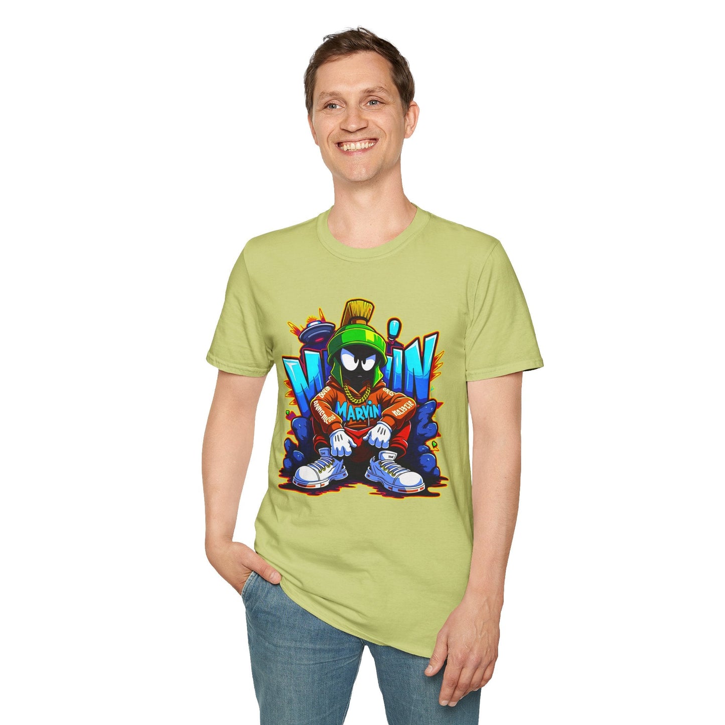 Unisex Cartoon T Shirt With Funny Animals Animation Graphic Gildan Softstyle 64000