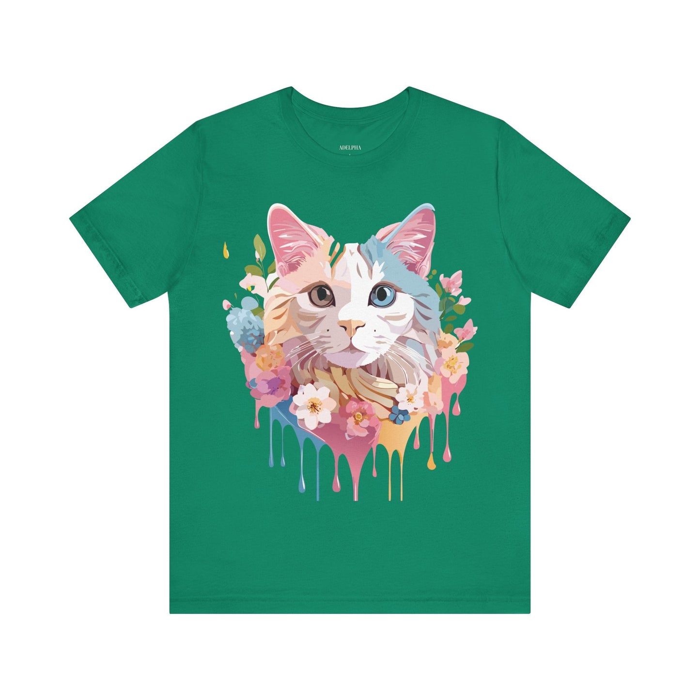 Cat Graphic Tee Unisex Short Sleeve Shirt Featuring Vintage Adelpha Artwork