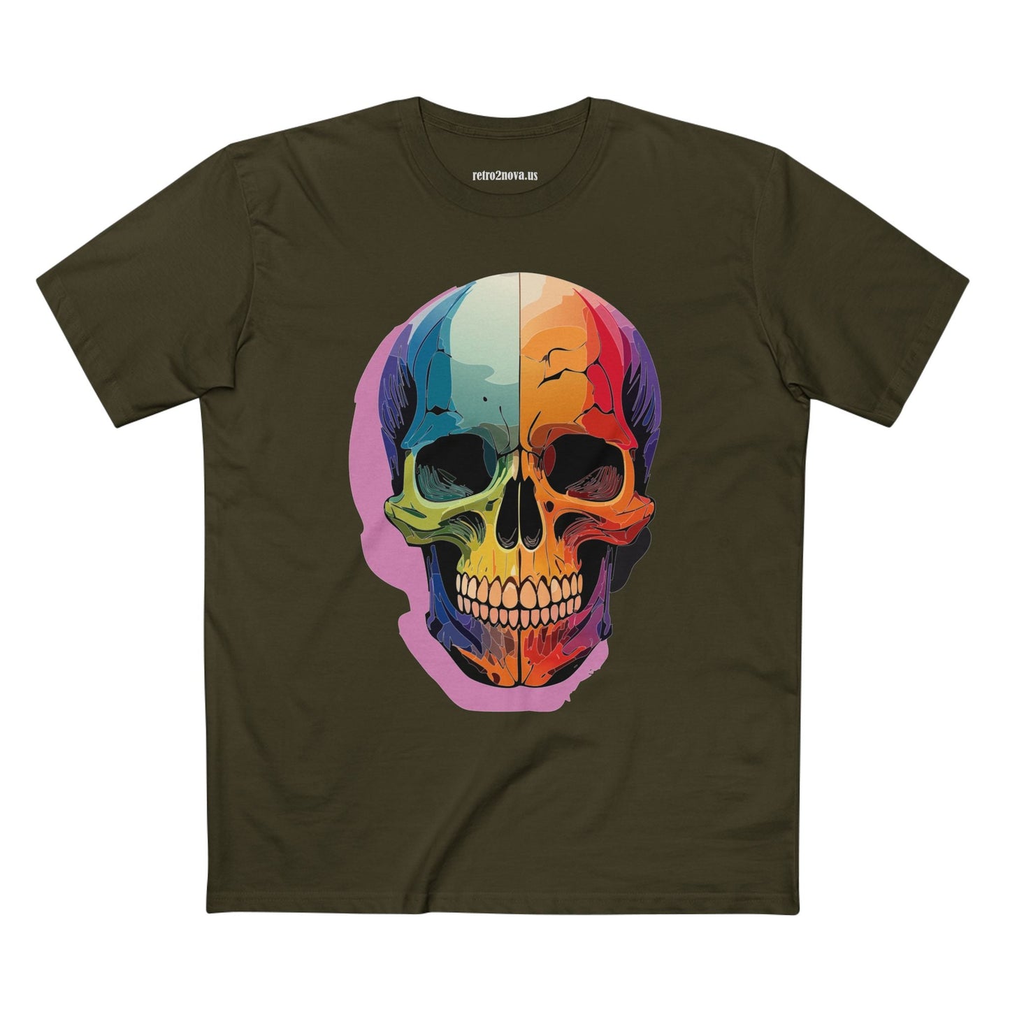 Skull Shirt Unisex Skeleton Tee Premium Cotton With Original Art Design Retro2Nova Collection