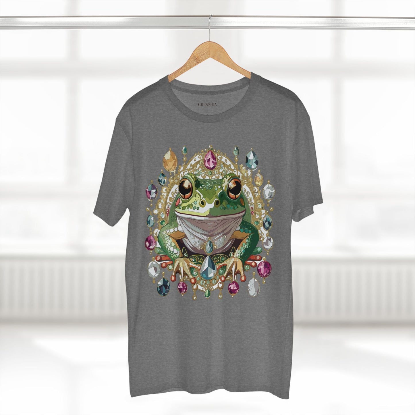 Frog Graphic Unisex 100 Cotton Tee With Unique Animal Golden Medallion Art Design 27