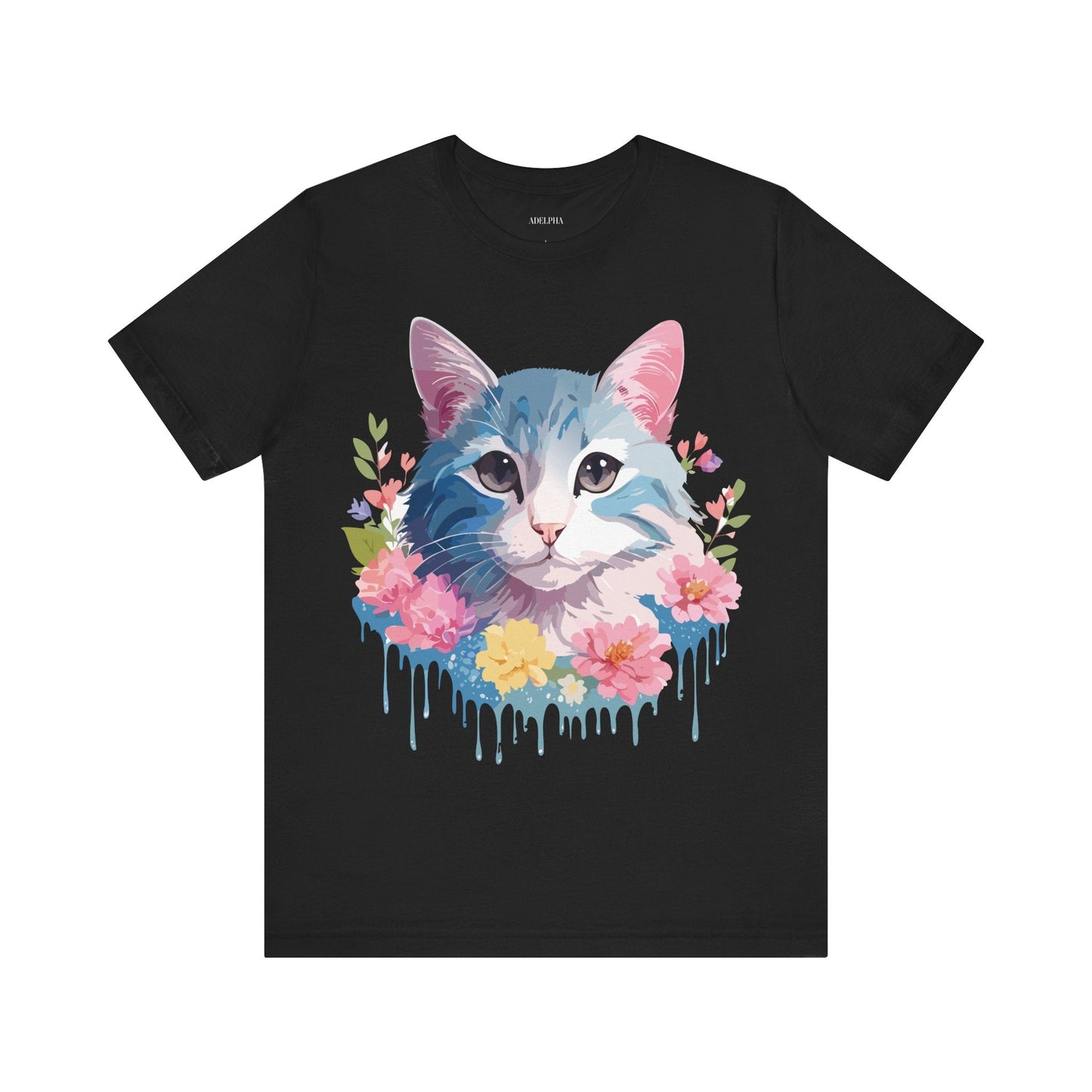 Cat Graphic Tee Unisex Vintage Inspired Shirt By Adelpha Short Sleeve