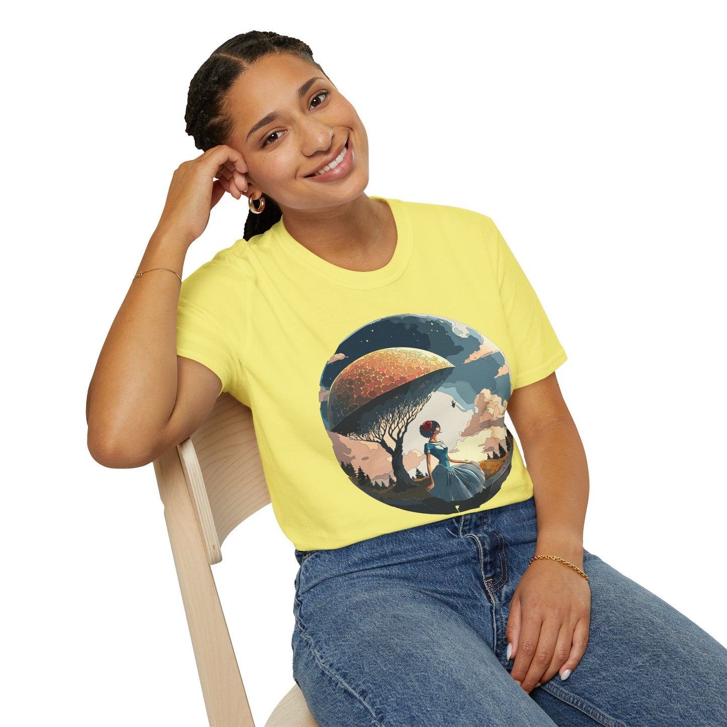 Womens Ladies Graphic T Shirts Art Design Shirt Gildan Softstyle 64000 Unisex Tee