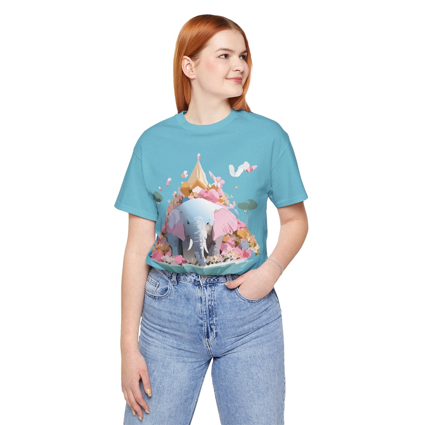 Elephant Graphic Unisex 100 Cotton Jersey Vintage Art Design Tee 19