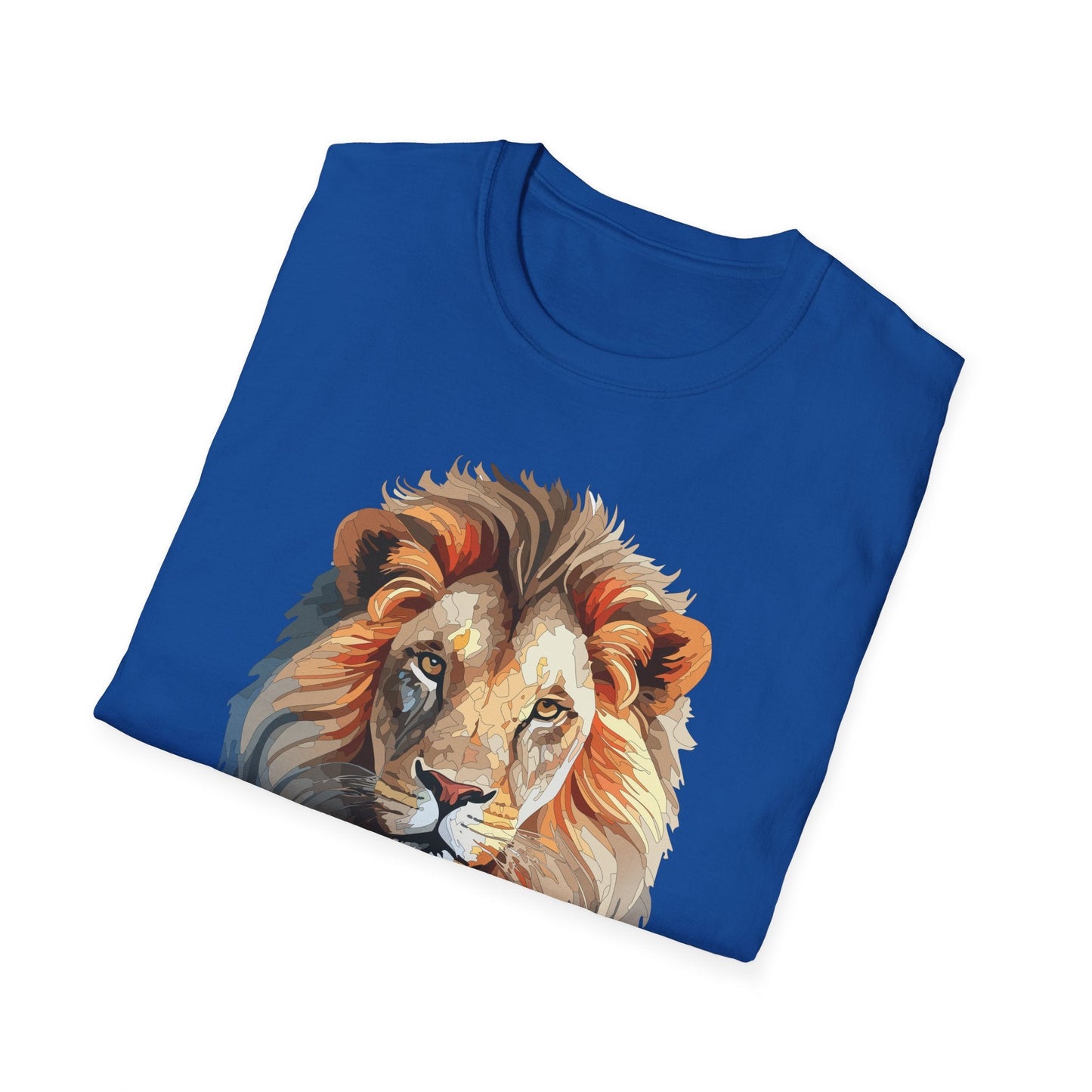 Gildan Softstyle Lion Print T Shirt Floral Tee For Unisex Everyday Comfort