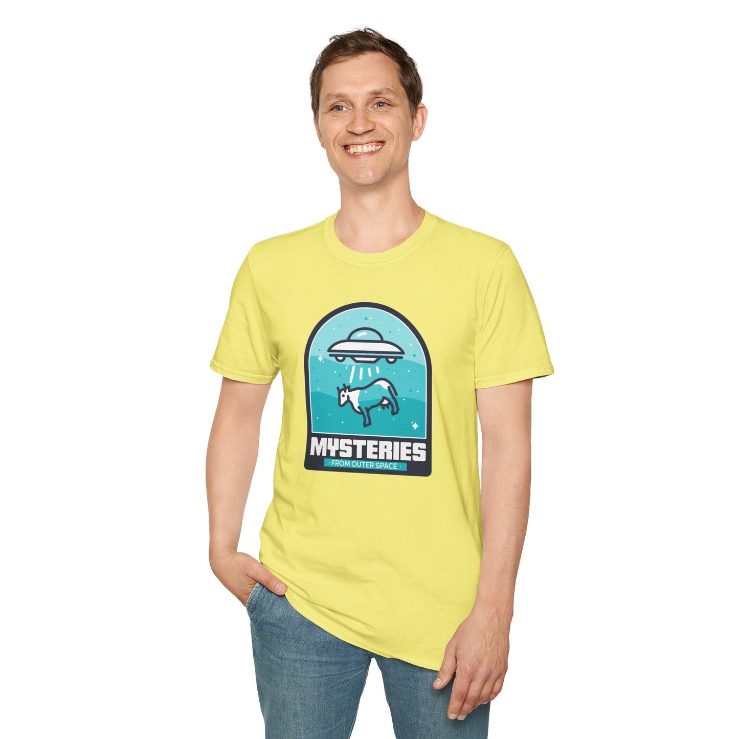 Mysteries UFO Abduction TShirt  Retro Alien Space Graphic Tee