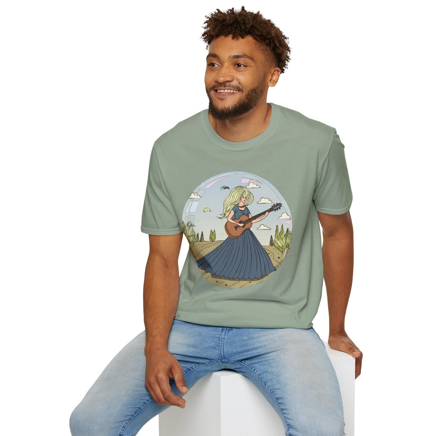Womens Graphic T Shirt Art Design Tee Softstyle Cotton Ring-Spun Unisex Short Sleeve