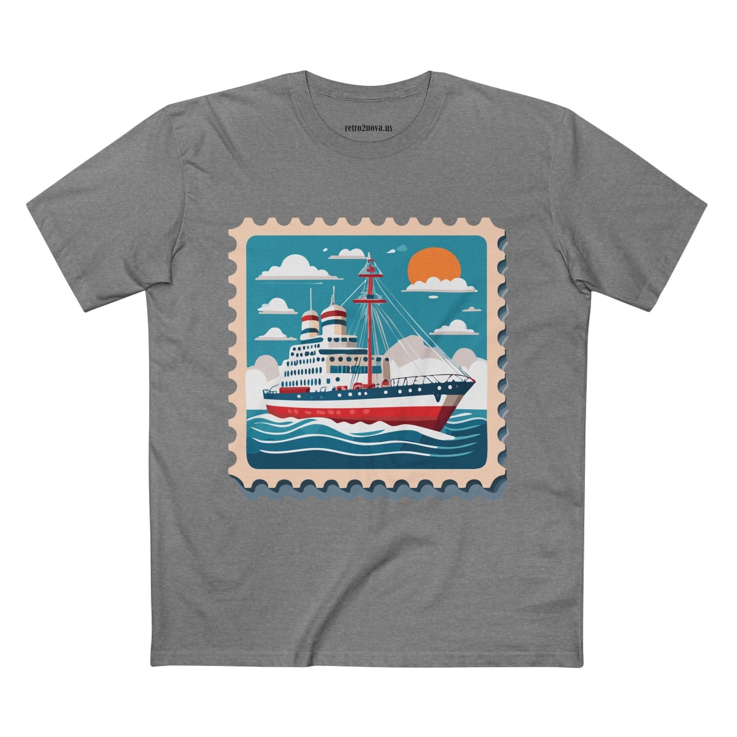 Stamp Shirt Postage Stamp Tee Unisex Premium Cotton Art Design From Retro2Nova Collection PS47