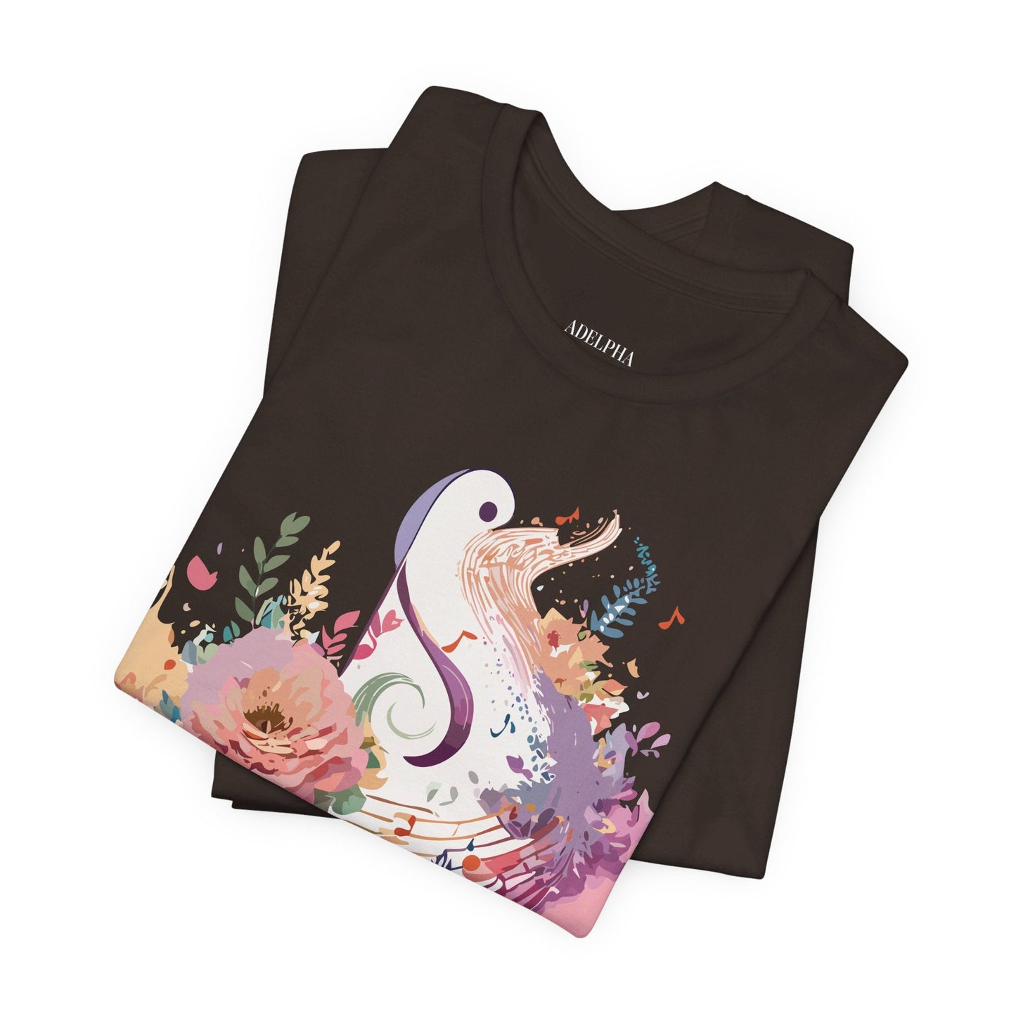 Adelpha Graphic Tee Unisex Short Sleeve Vintage Inspired Artwork Music Theme T Shirt
