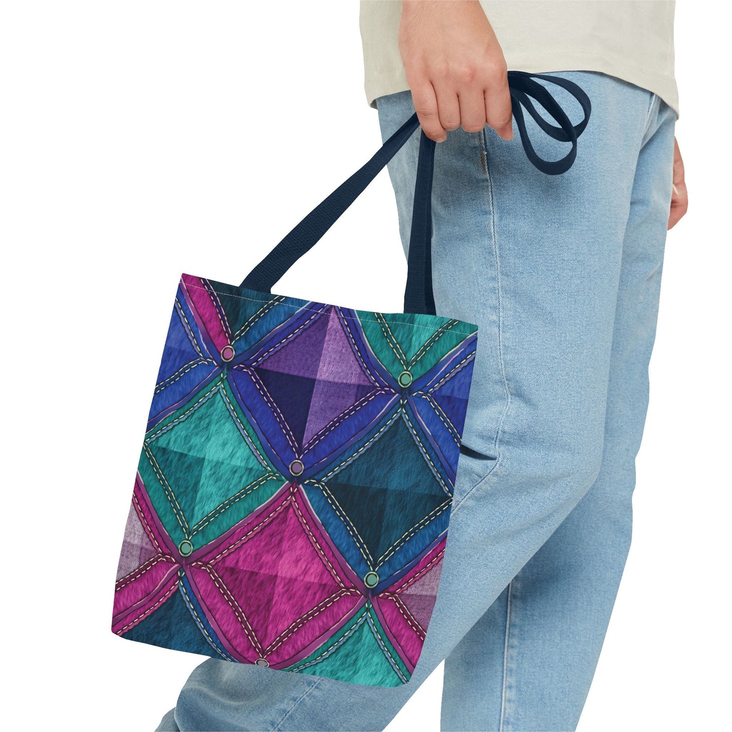 Denim Canvas Bag, Tote Bag Denim Printify