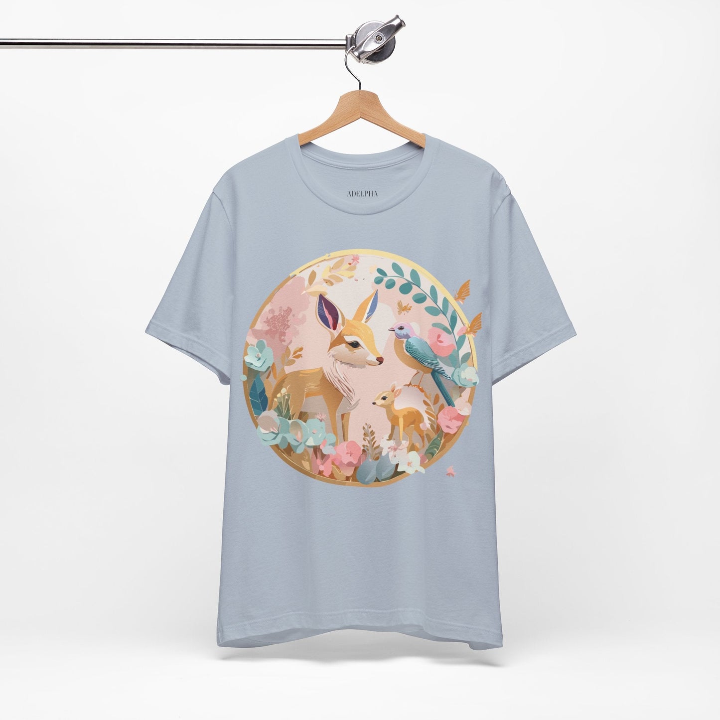 Adelpha Medallion Graphic T Shirt Unisex Short Sleeve Vintage Inspired Art Design Tee