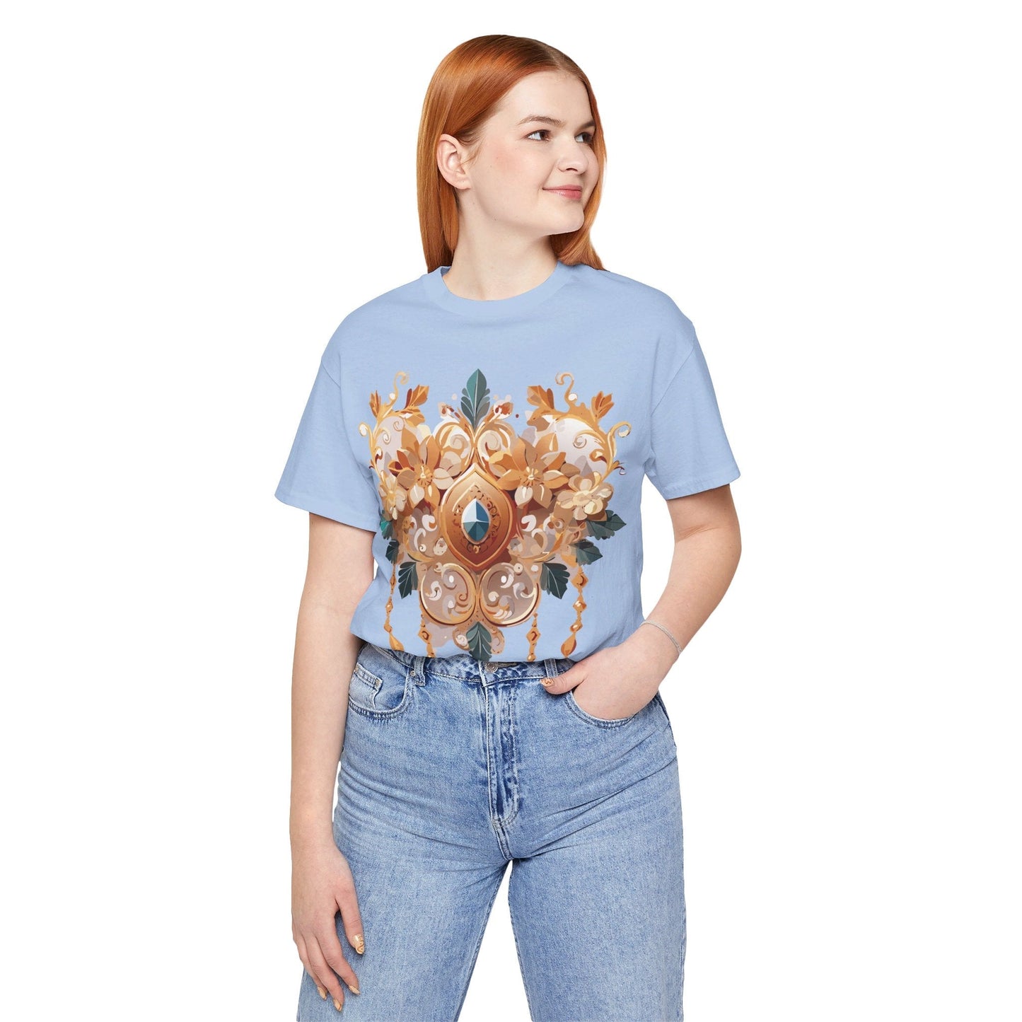 Jewelry Graphic Unisex 100 Cotton Vintage Treasure Art T-Shirt 34