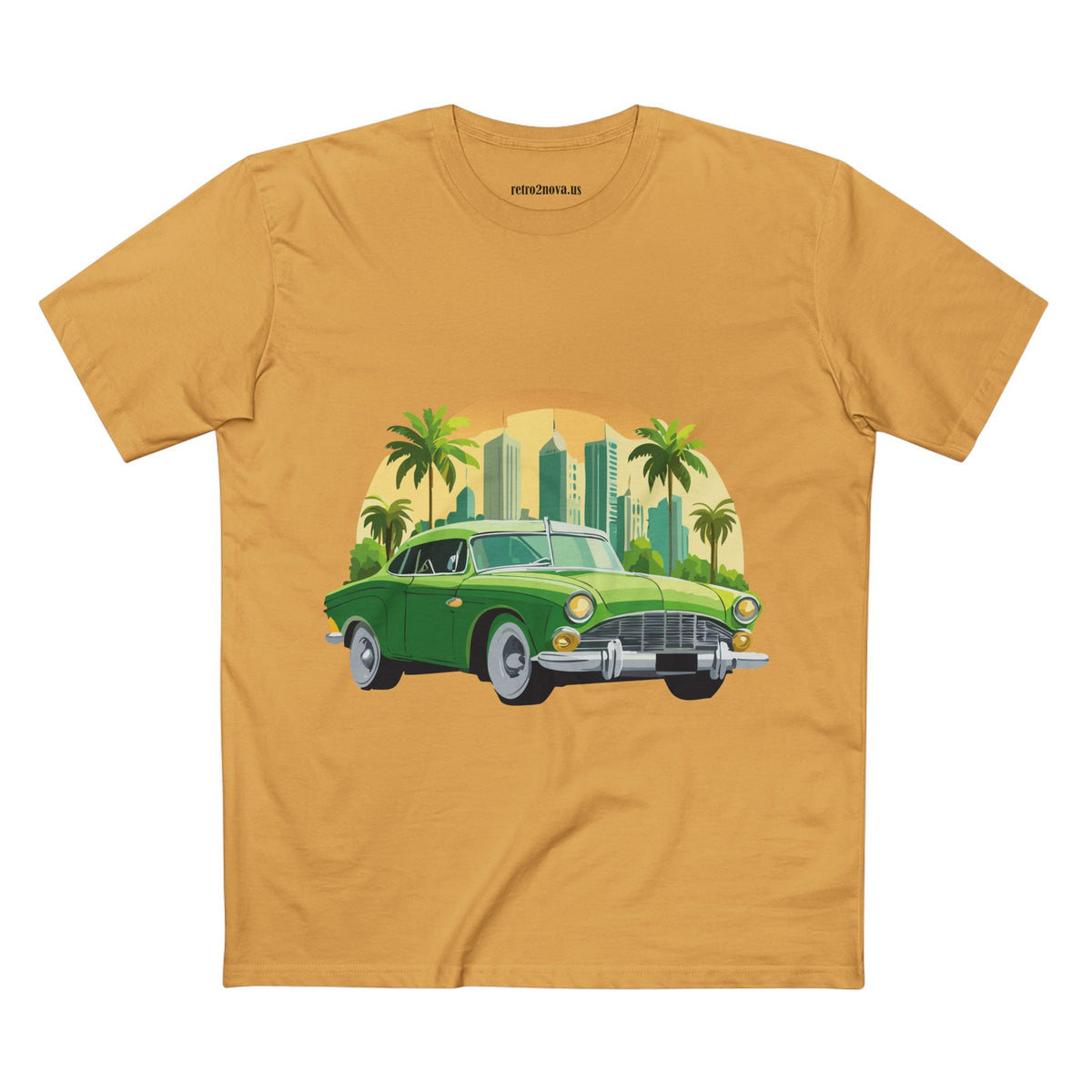 Retro Car Vintage Graphic Tee Staple Unisex 100 Cotton Tee Shirt - RC-7