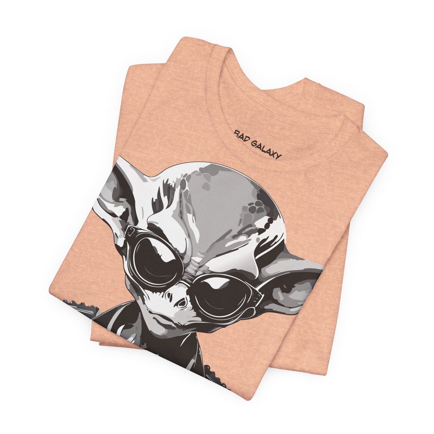 Alien Tee Shirt From Bad Galaxy Made To Order 100 Percent Cotton Eco Friendly Inks USA Designed