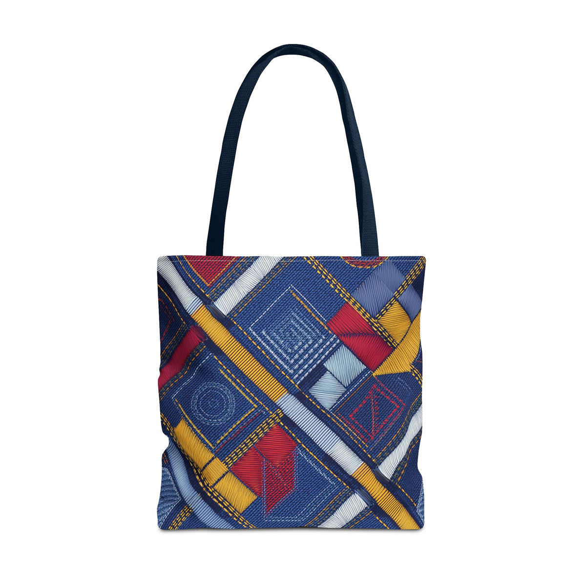 Denim Fabric Imitation Print Unisex Canvas Bag Poly Spun 3 Sizes Tote Bag 189-5