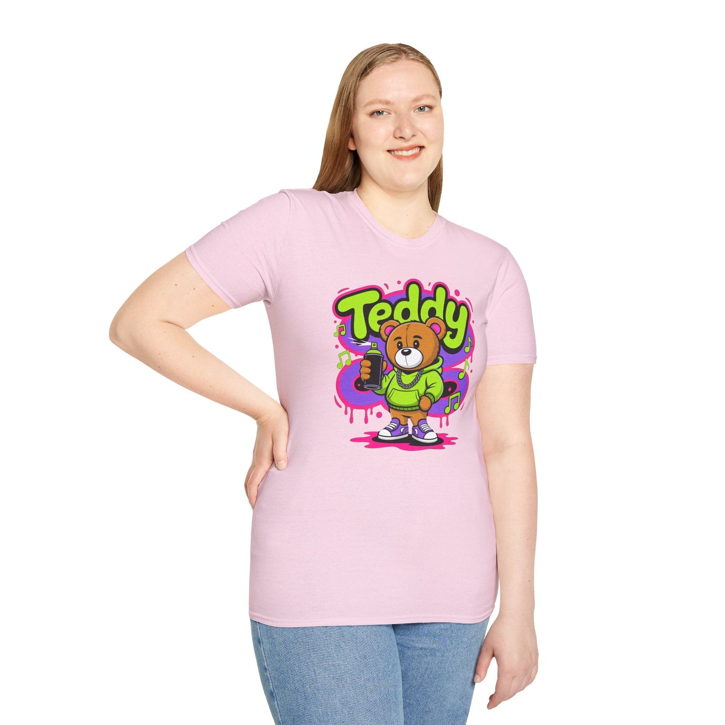 Cartoon T Shirt With Animation Funny Animals Tee Unisex Softstyle Gildan 64000 Cotton