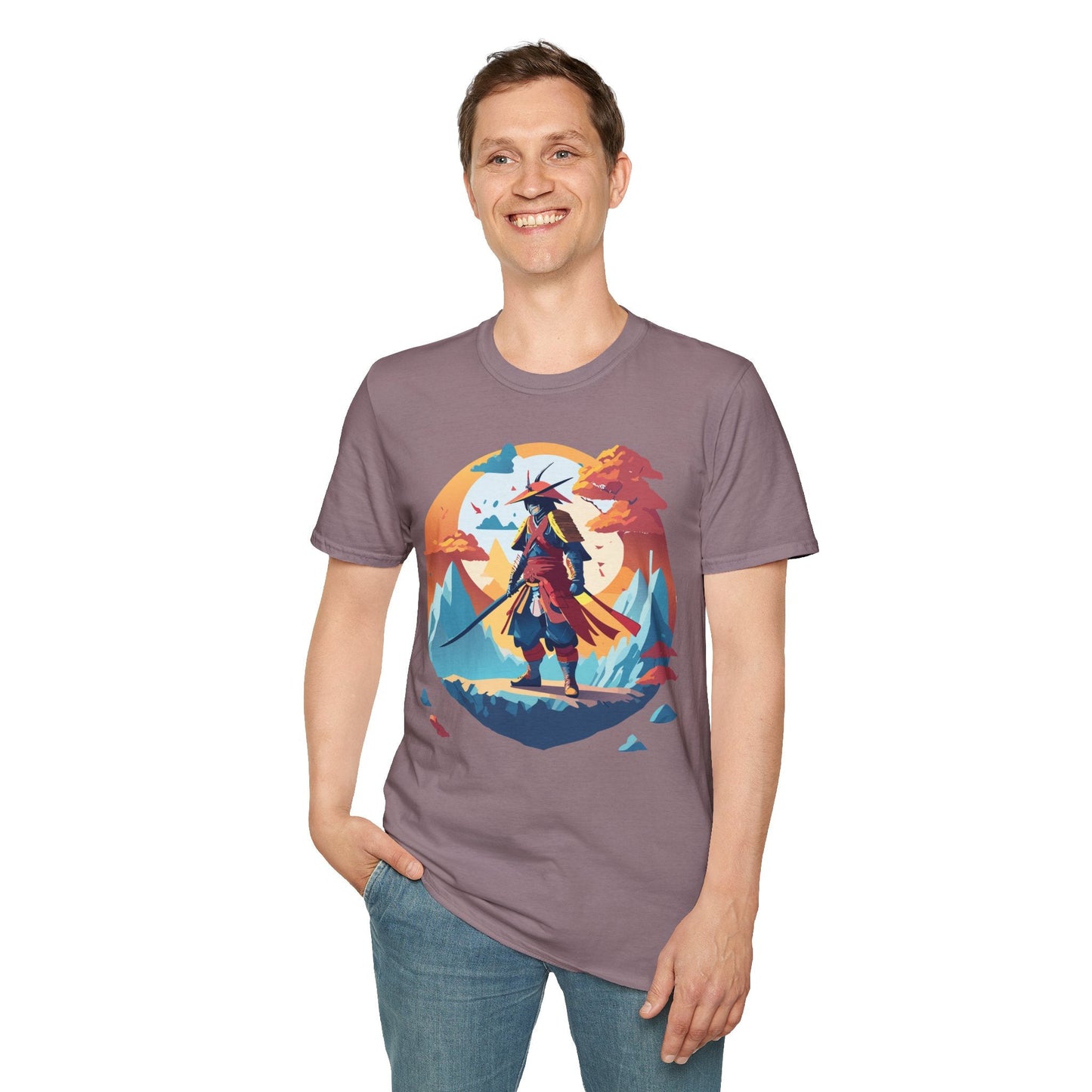 Samurai Shirt Unisex Tee Gildan Softstyle 64000 100 Percent Ring Spun Cotton Lightweight