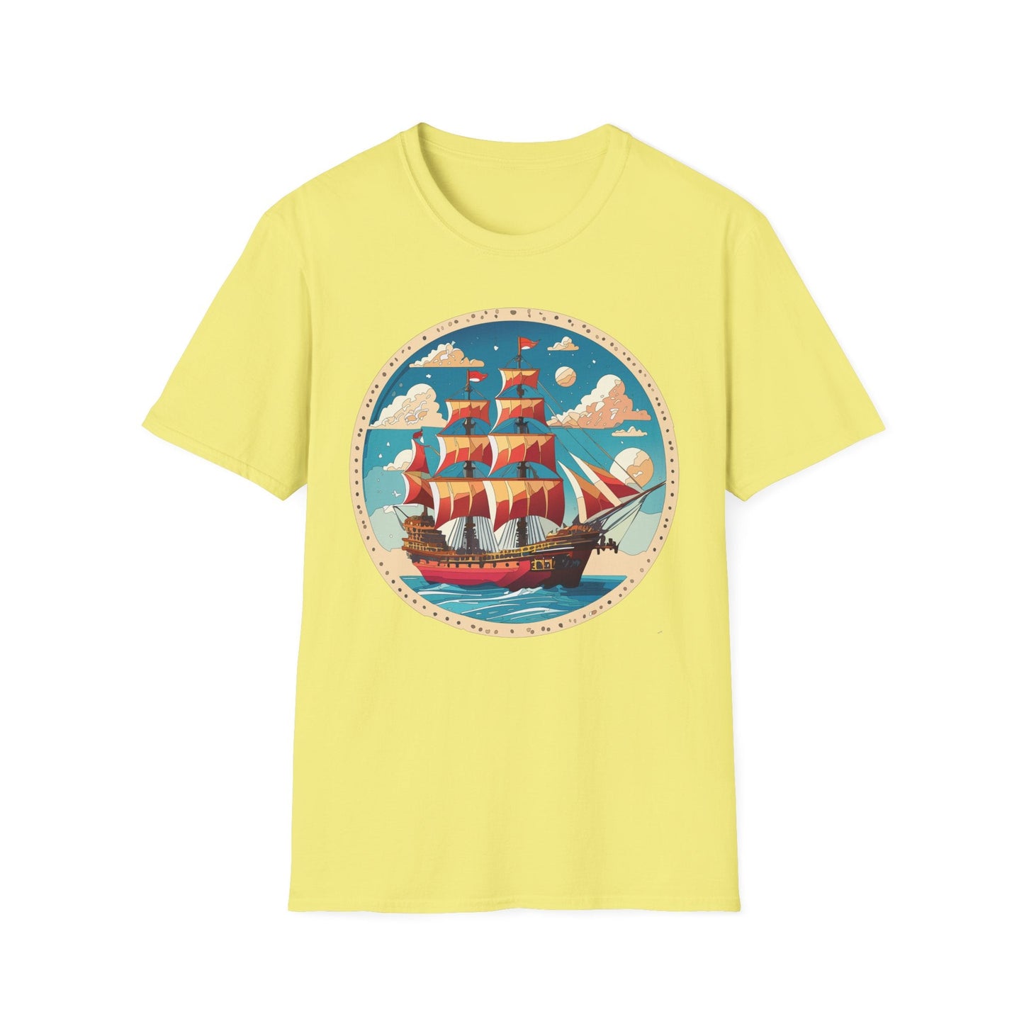 Unisex Ship T Shirts Frigate T Shirts Vessel Tee Shirt Gildan Softstyle 64000 Premium Cotton