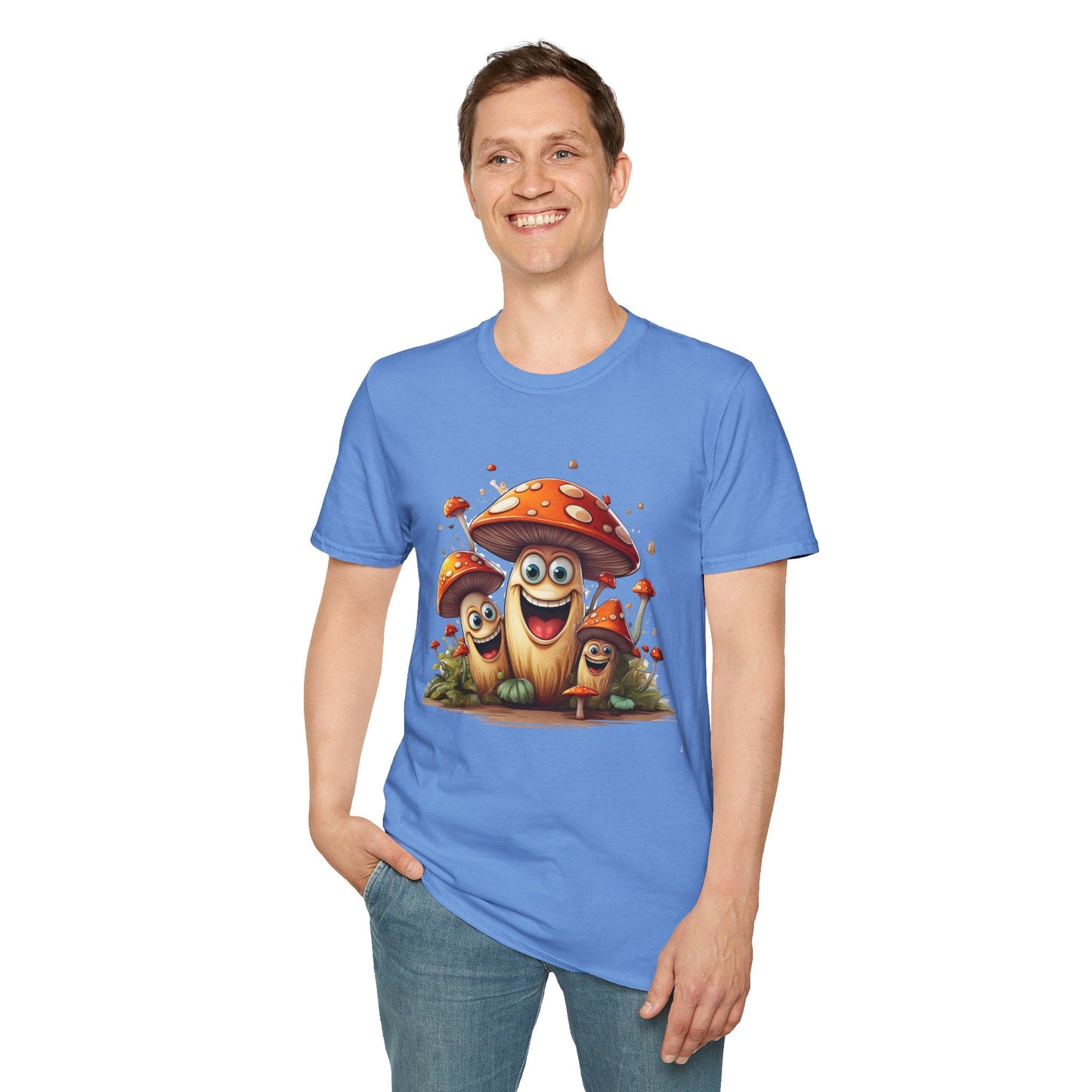 Mashroom Tee Shirt Unisex Funny Mashroom Design Softstyle 100 Percent Cotton Gildan