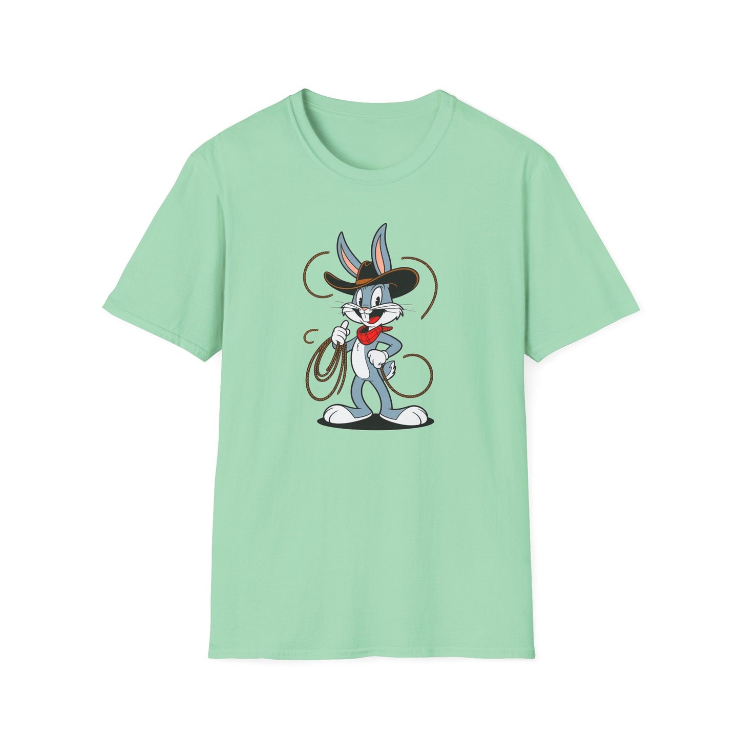 Bugs Bunny T Shirt Unisex Gildan Softstyle 64000 Cartoon Animation Tee With Art Design Artwork