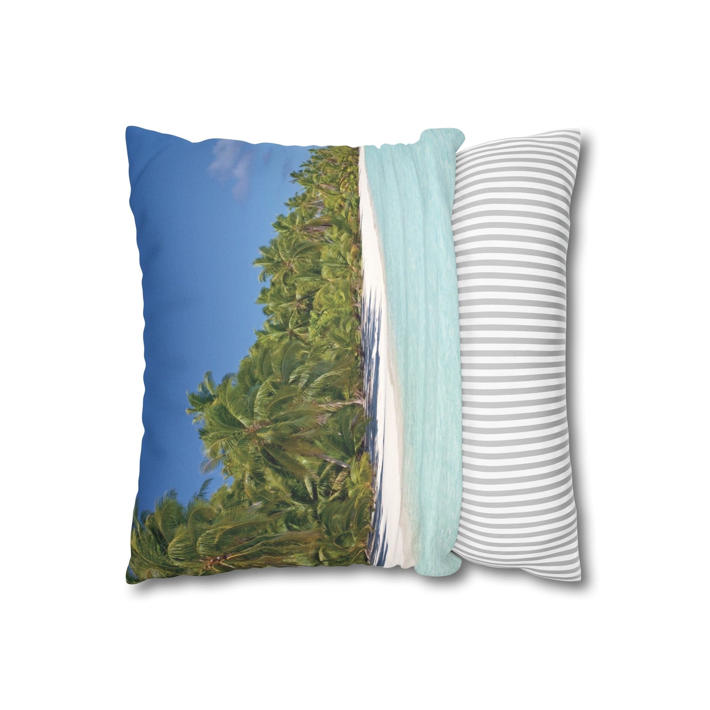 Beach Faux Suede Square Pillowcase