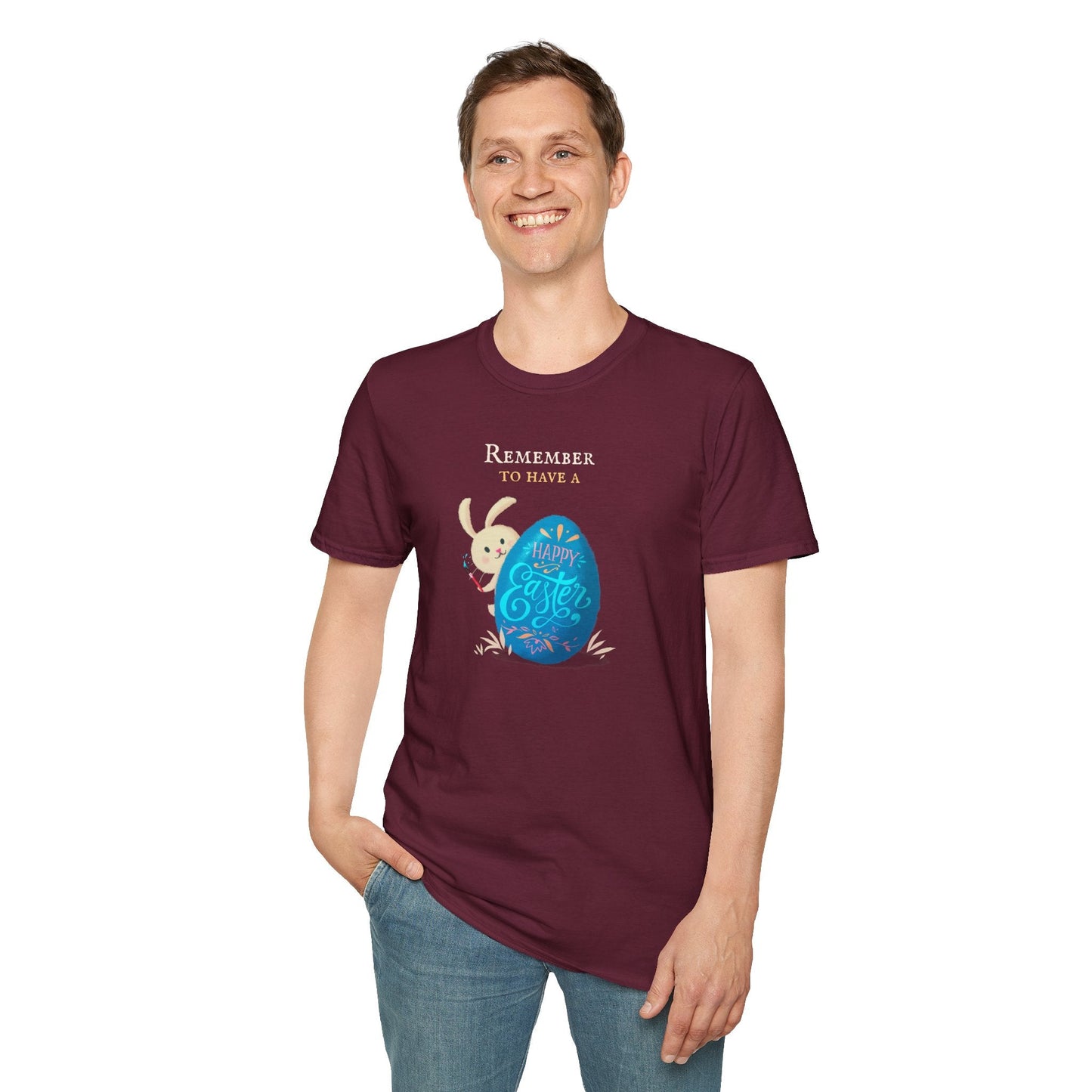 Easter Bunny Egg T Shirt Unisex Softstyle Tee With Easter Signature Prints And Design