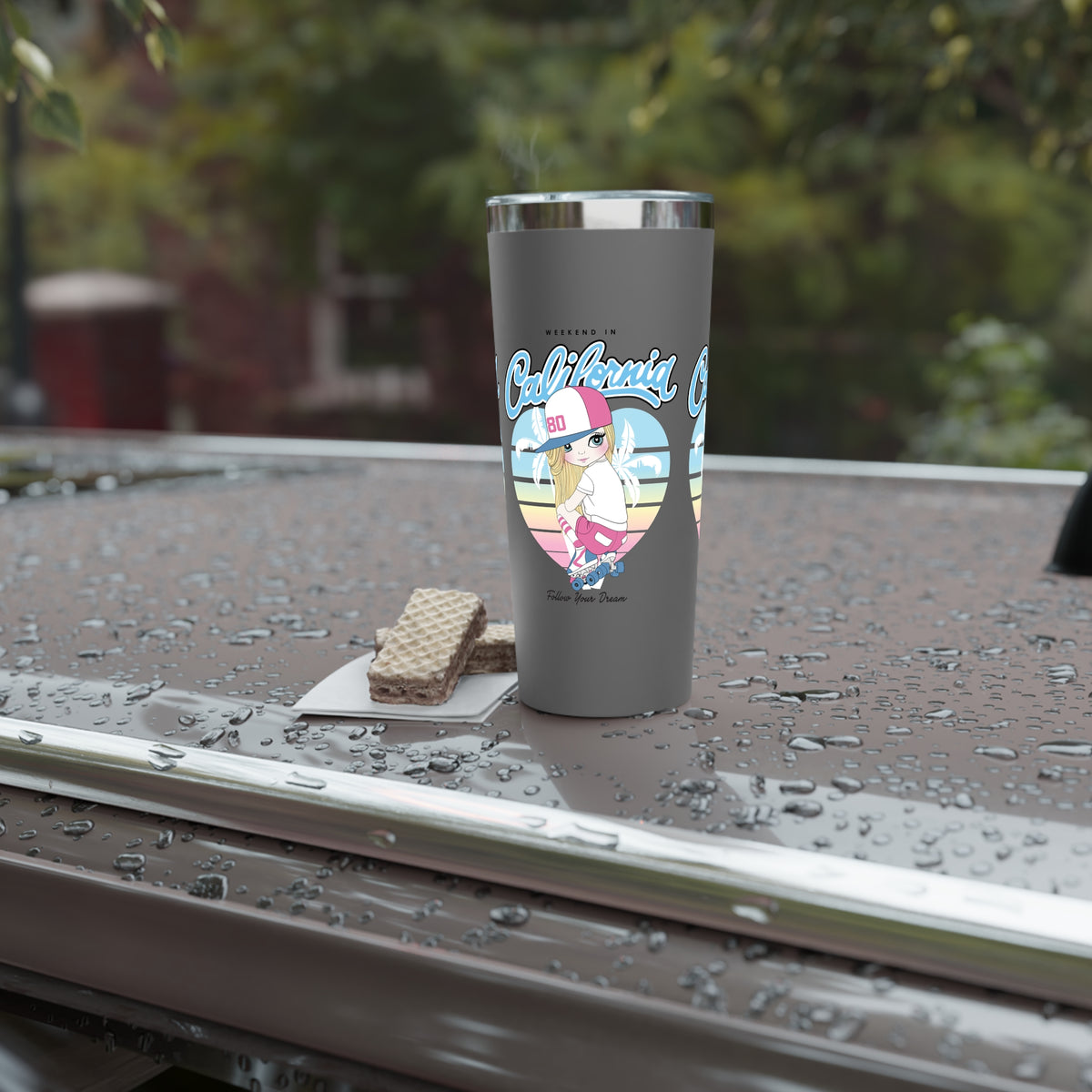 22oz Copper Vacuum Insulated Tumbler with Cartoon Hot 6 hours Cold 24 hours VT-3