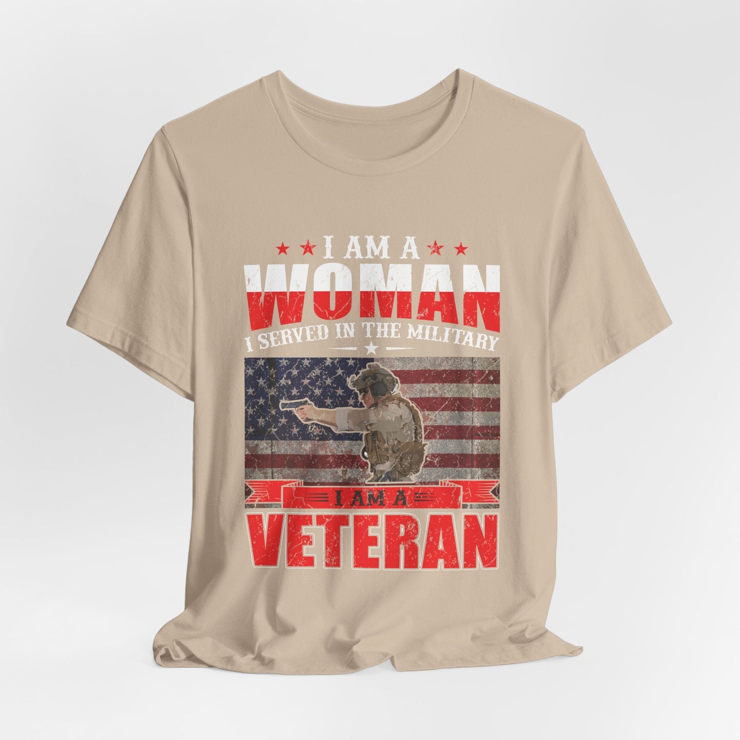 Army Veteran Patriotic Graphic Design Unisex Cotton T-Shirt v27