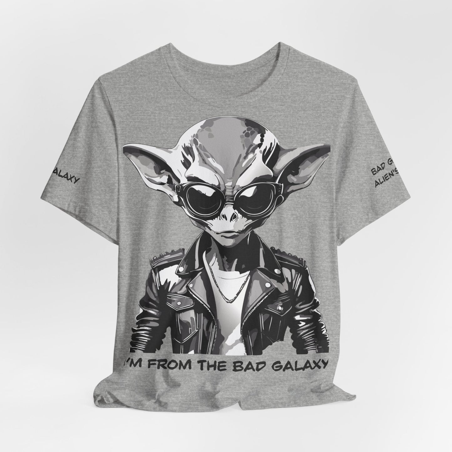 Alien Tee Shirt From Bad Galaxy Made To Order 100 Percent Cotton Eco Friendly Inks USA Designed