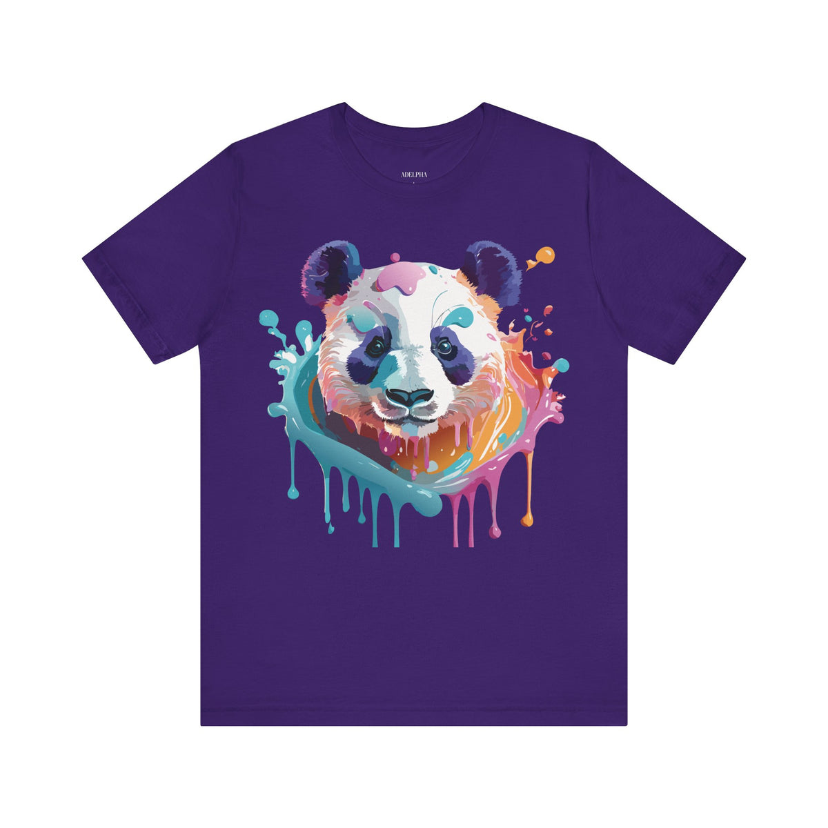 Panda Graphic Unisex Cotton Bella+Canvas Tee with Art Animal Design e53