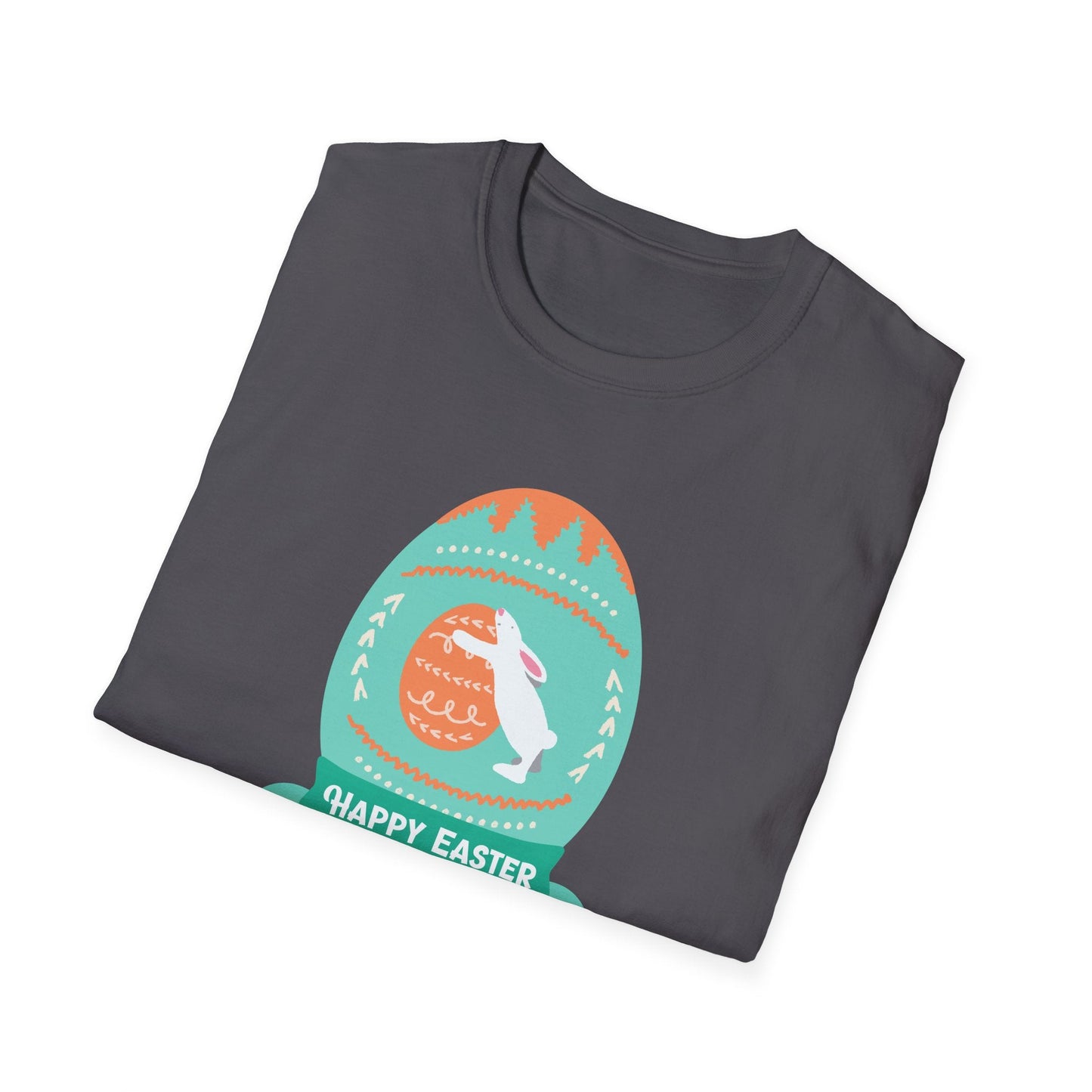 Easter Egg T Shirt Unisex Softstyle Tee With Easter Signature Design 100 Percent Ring Spun Cotton