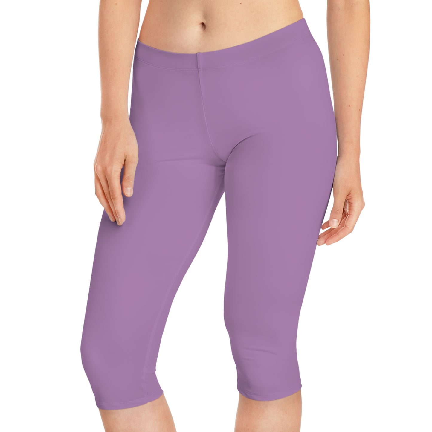 Purple Color Capri Leggings, Purple Capri Leggings 11