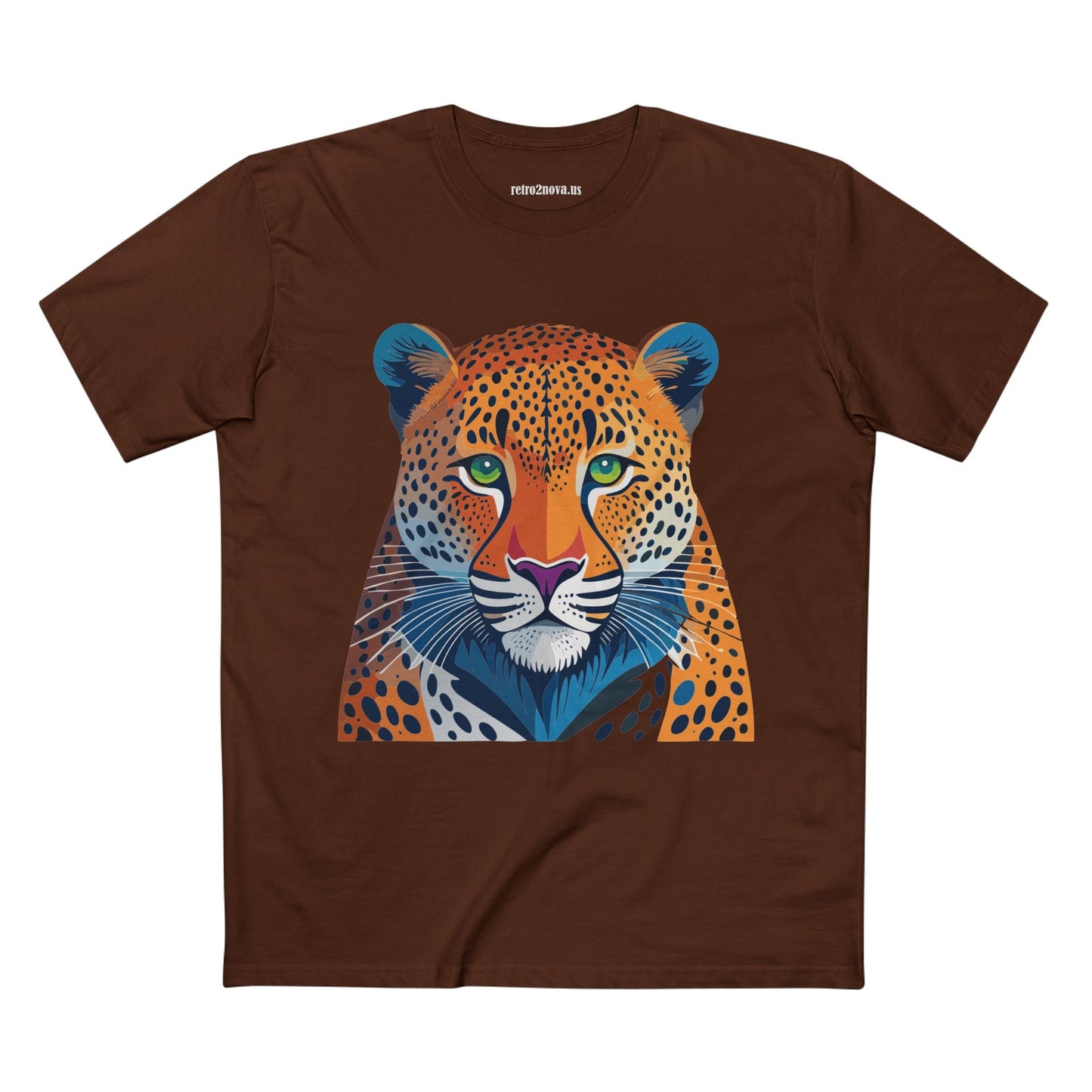Unisex Cheetah Shirt Premium Cotton Tee With Original Art Design From Retro2Nova Art Collection For Everyday Comfort