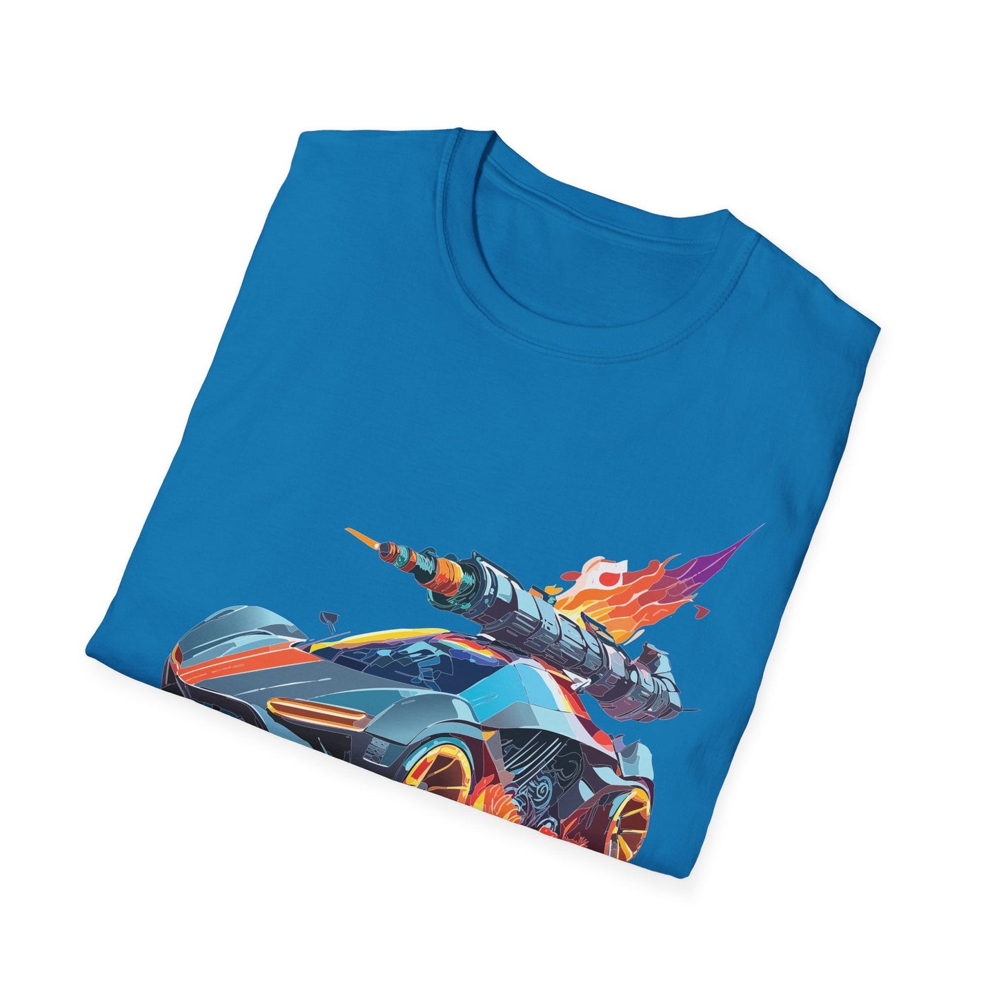 Car Graphic Unisex Cotto Softstyle Art Design with Hot Wheels Artwork Tee 5