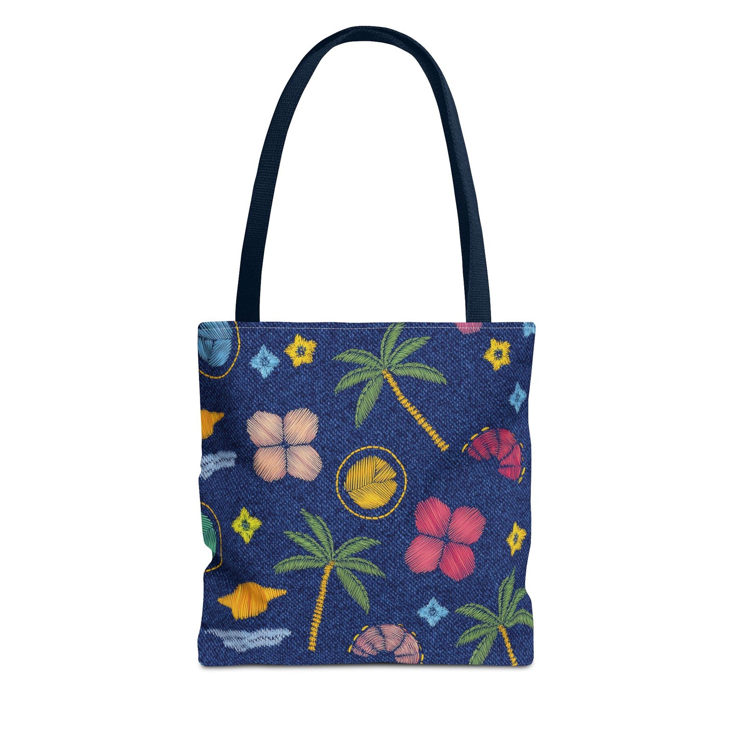 Denim Fabric Imitation Print Unisex Canvas Bag Poly Spun 3 Sizes Tote Bag 182-7