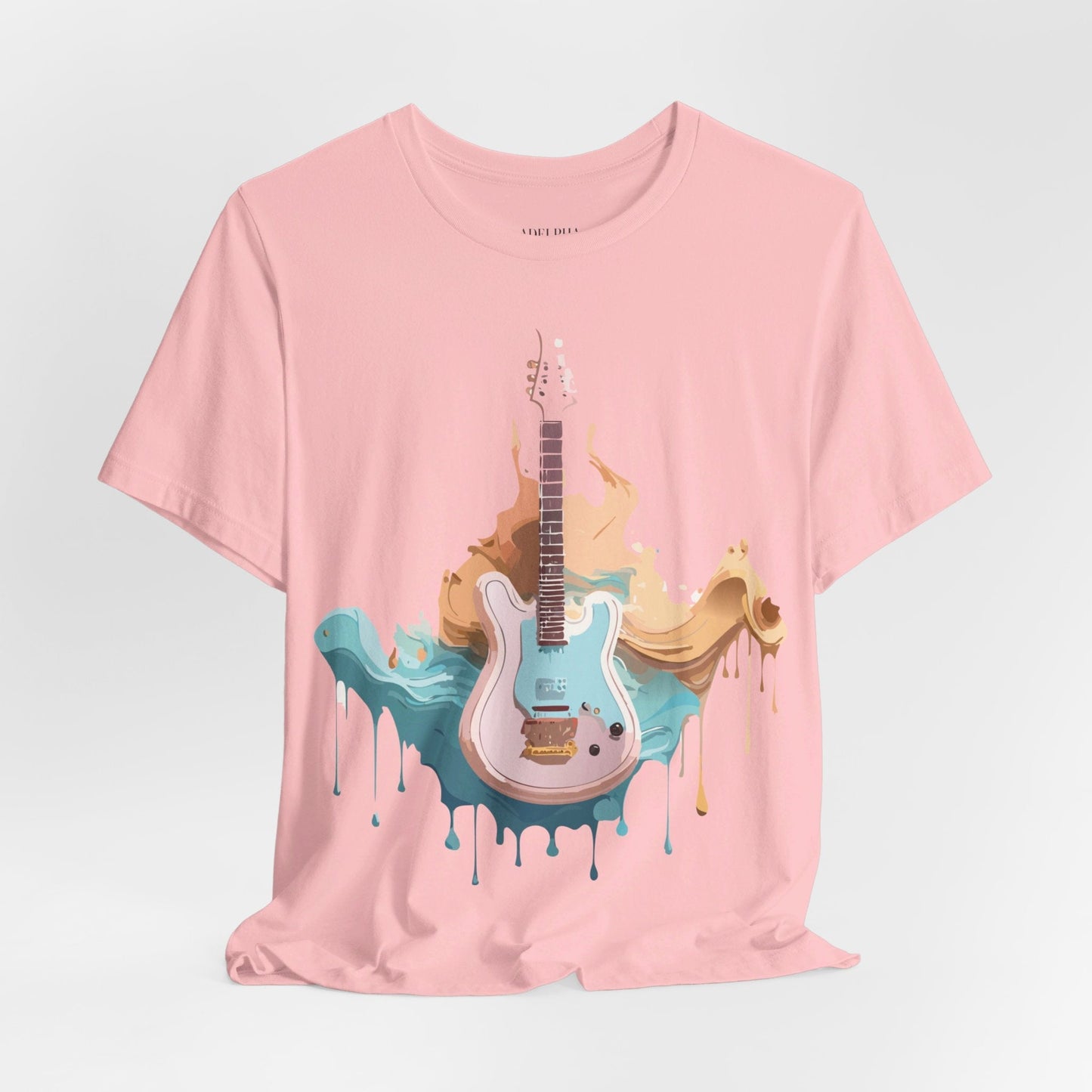 Music Graphic Unisex 100 Cotton Vintage Art with Musical Elements Tee 46