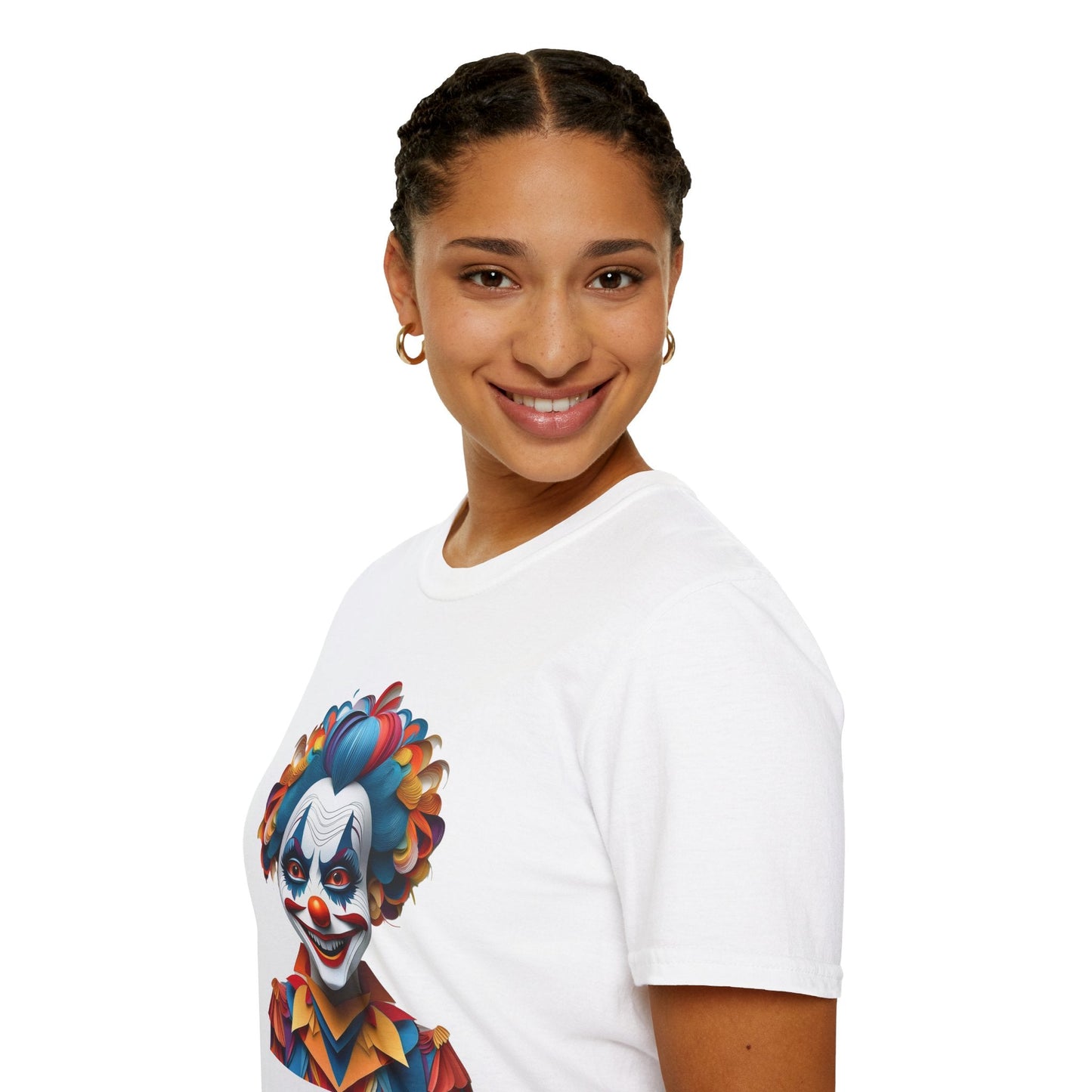 Clown Shirt Unisex T Shirt Short Sleeve Funny Man Circus Tee Gildan Softstyle 64000