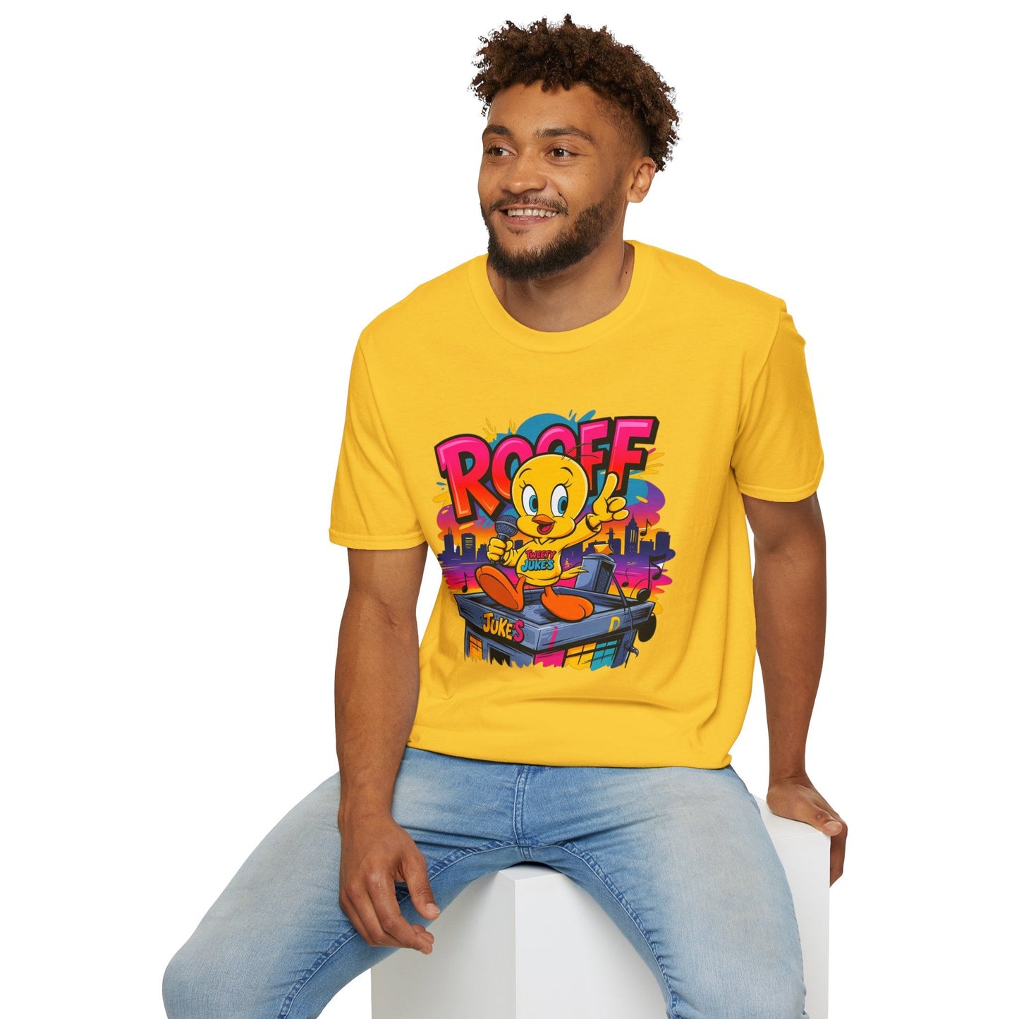 Unisex Cartoon T Shirt With Animation Funny Animals Tee Softstyle Gildan 64000 Cotton