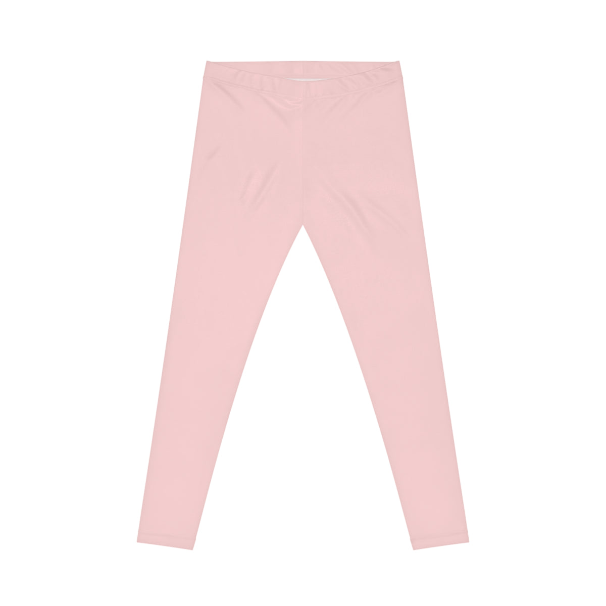 Powder Silk Cream Color Women's Poly-Span Casual Leggings XS-2XL