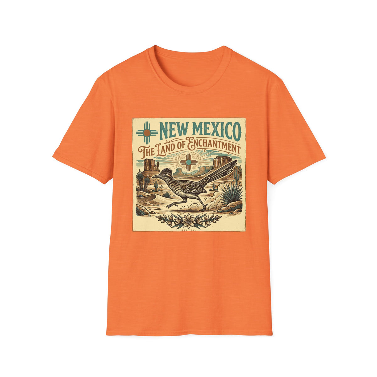 New Mexico Vintage Travel T-Shirt — New Mexico The Land of Enchantment Travel Tourist Graphic Design Unisex 100 Cotton Gildan T-Shirt
