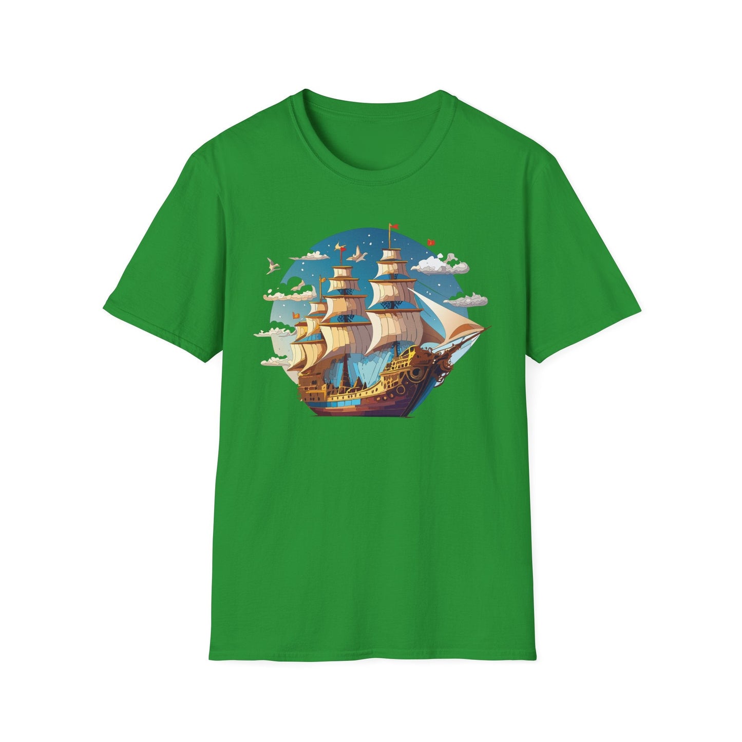 Ship T Shirts Frigate Vessel Tee Shirt Unisex Gildan Softstyle 64000 Cotton Tee Comfort Fit