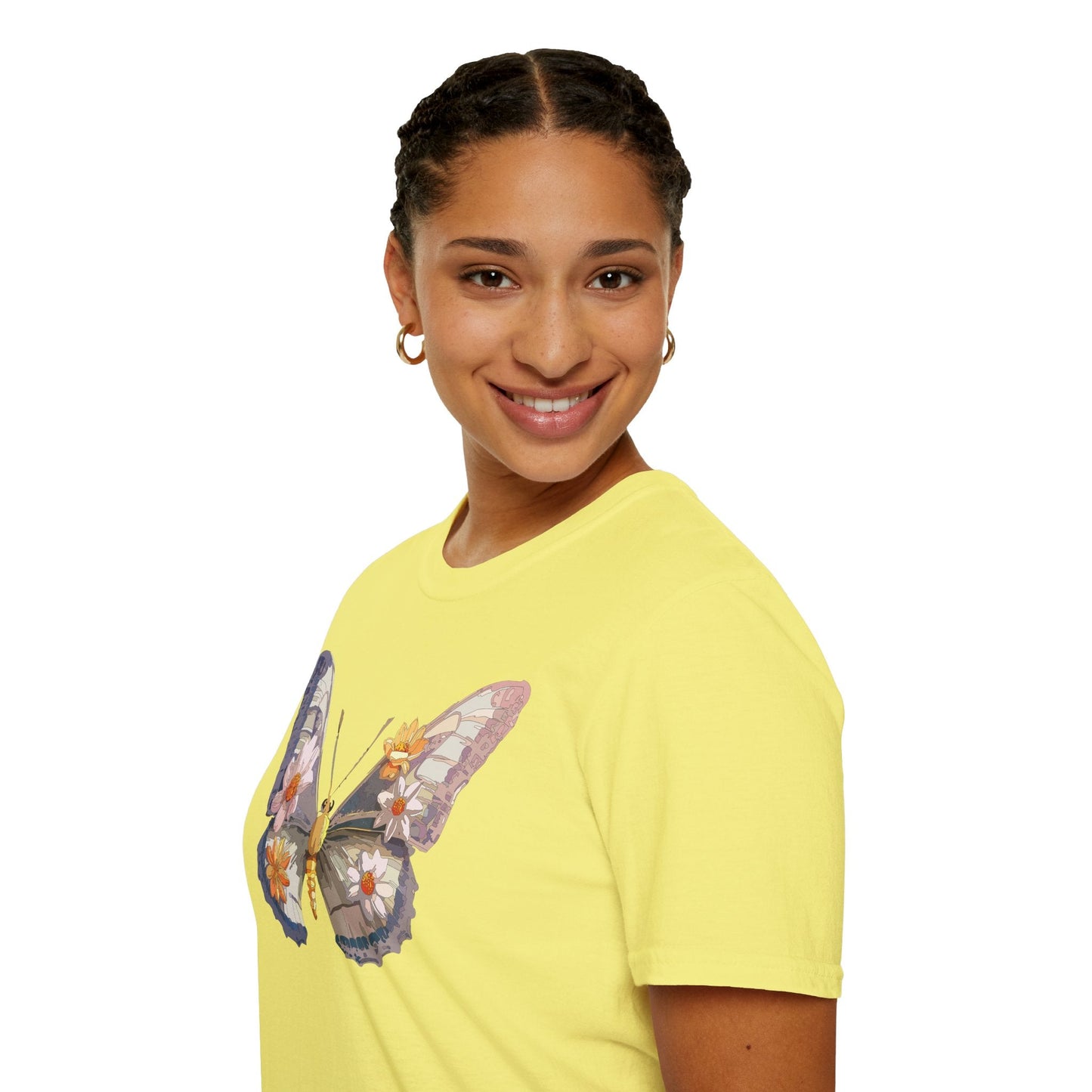 Butterfly Shirt Unisex Short Sleeve Tee Monarch Butterfly Design Gildan Softstyle 64000