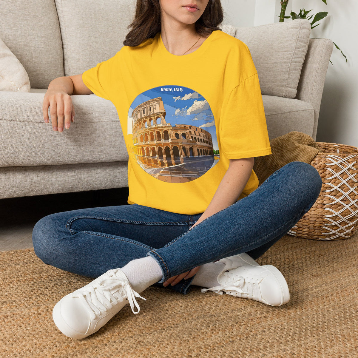 Colosseum Rome Illustration T-Shirt | Rome Italy Travel Souvenir