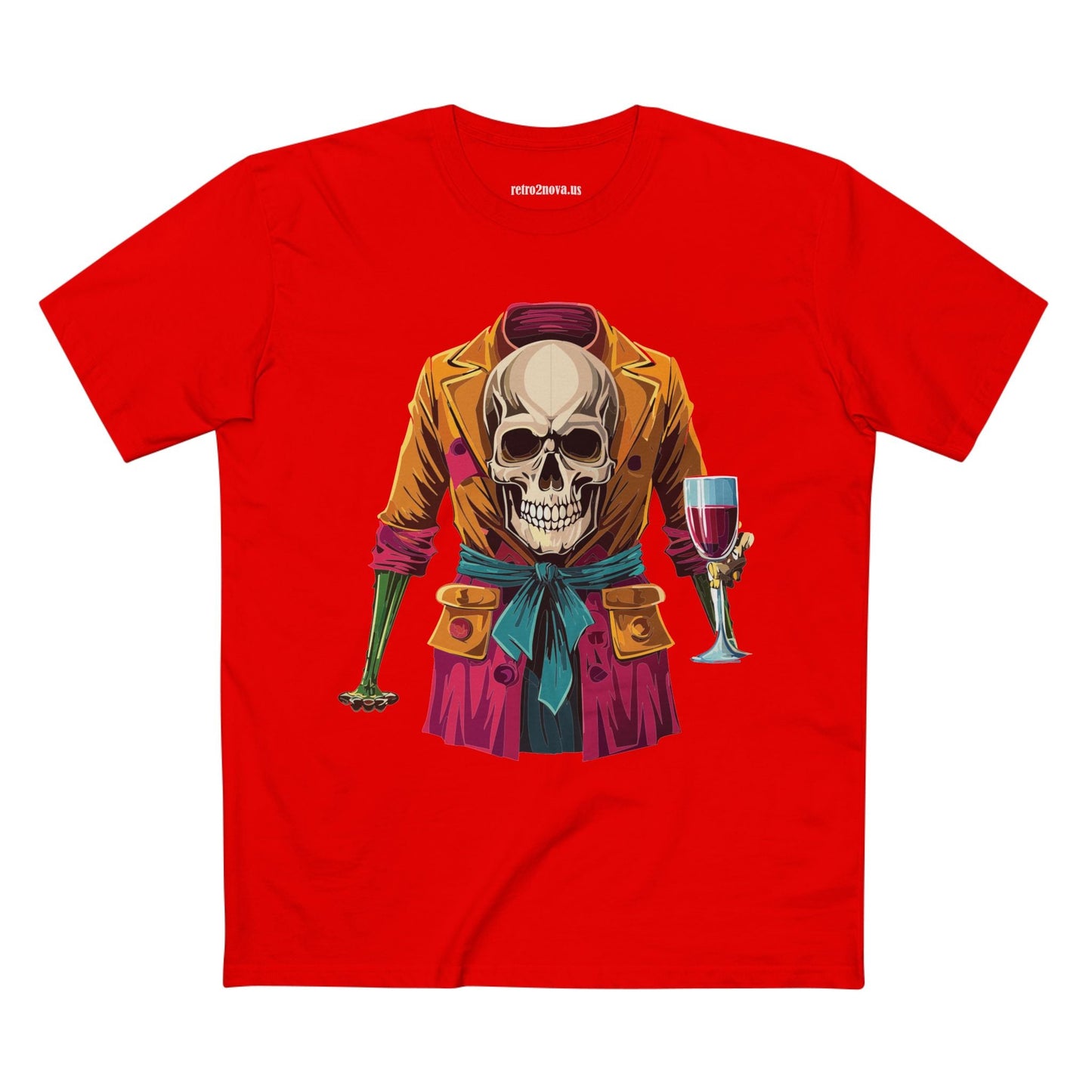 Skull Shirt Unisex Skeleton Tee with Original Art Design Retro2Nova SS24 Premium Cotton