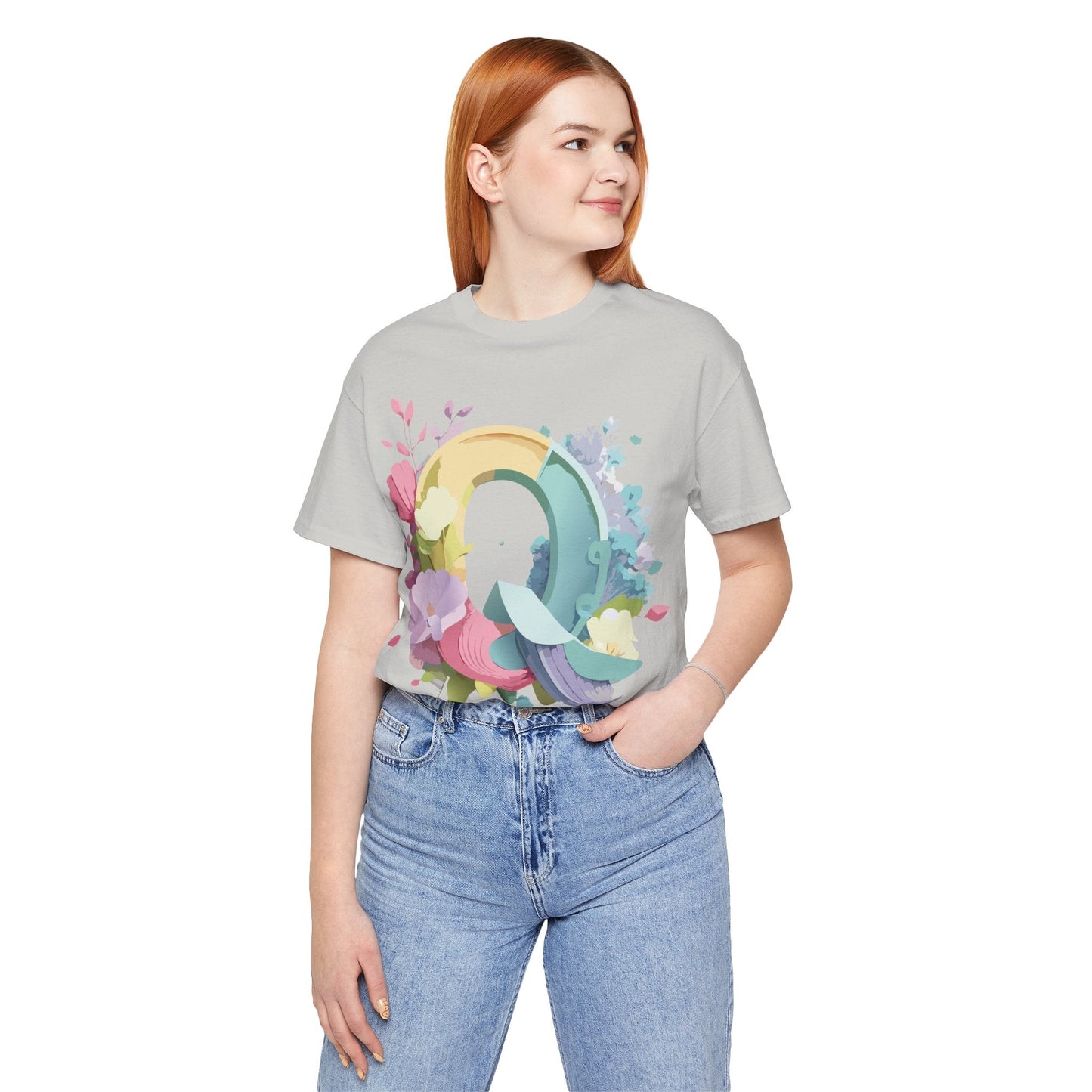 Letter Q Shirt Unisex Graphic Tee Featuring Vintage Inspired Artwork By Adelpha Collection