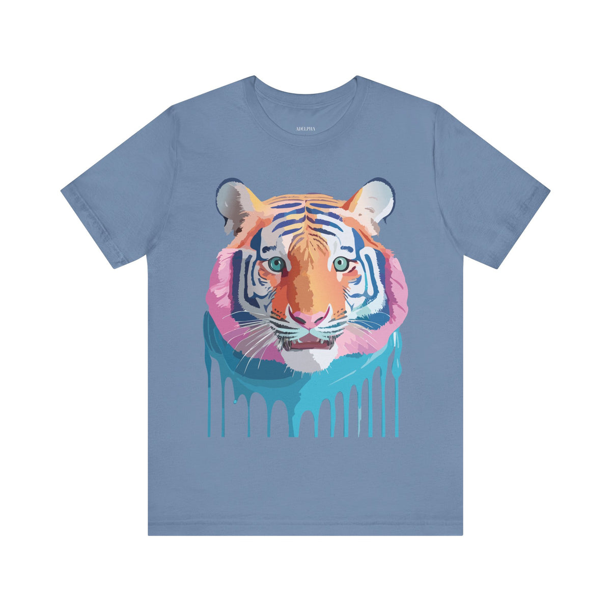 Tiger Graphic Unisex Cotton Bella+Canvas Tee with Art Animal Design e61